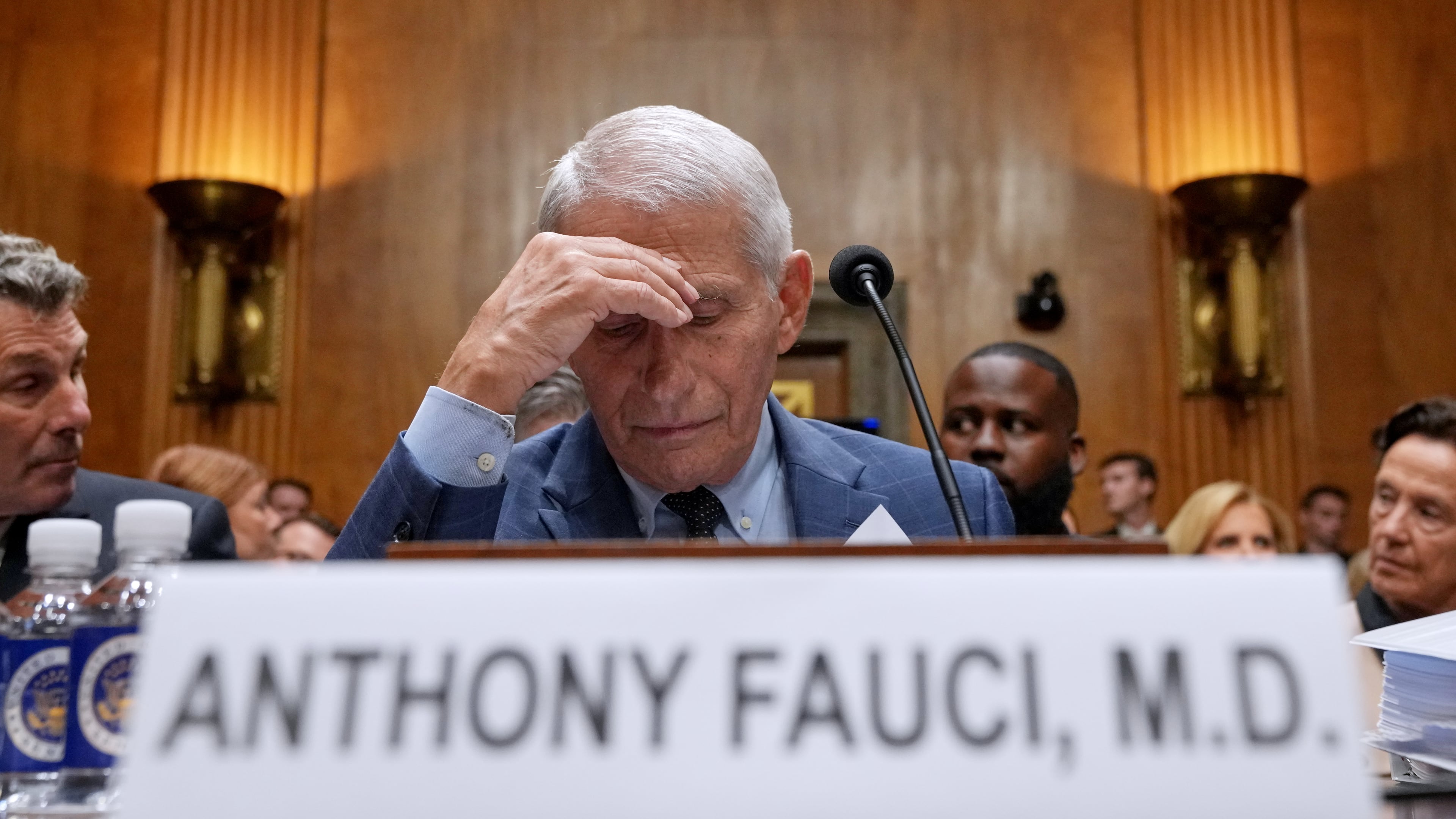Dr. Anthony Fauci appears before the Senate Homeland Security and Governmental Affairs Committee at the Capitol, Wednesday, July 29, 2026, in Washington. (AP Photo/Allison Robbert)
