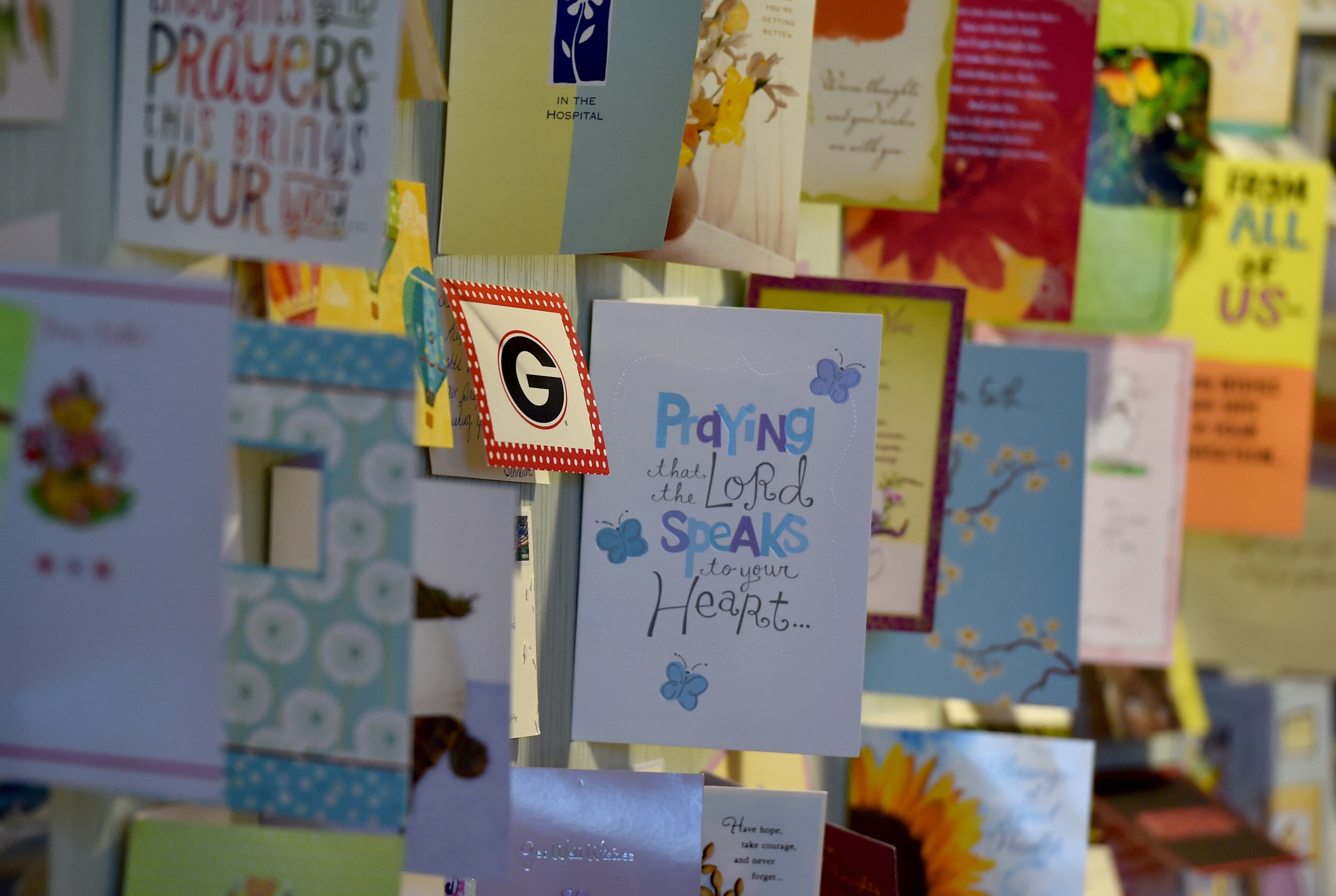 Southern football player Devon Gales, who suffered a spinal injury in an early season game against Georgia, has received gifts and well wishes from thousands of supporters. UGA coaches, players and staff have also been big supporters of Gales. BRANT SANDERLIN/BSANDERLIN@AJC.COM