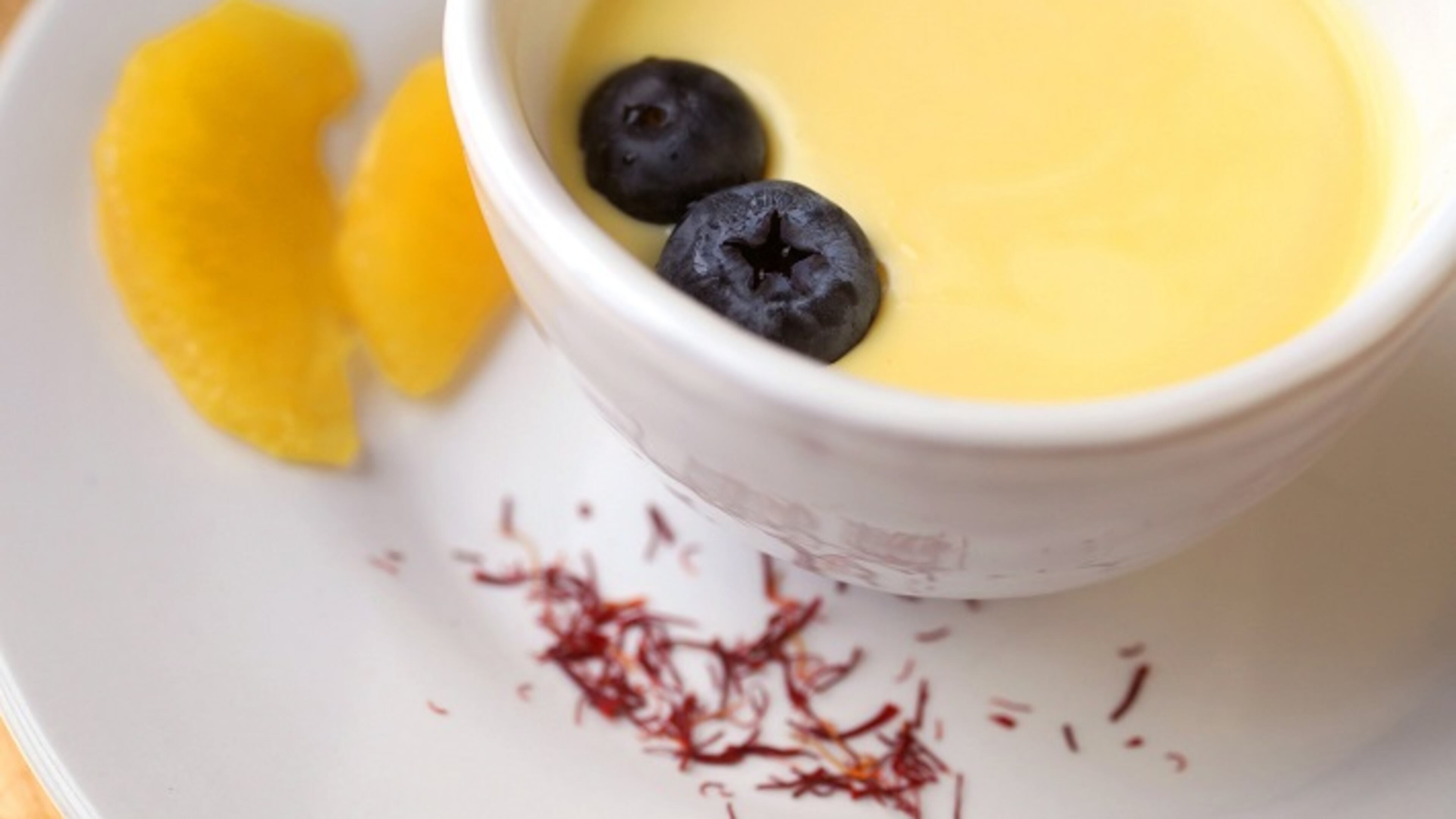 Saffron Panna Cotta on Wednesday, Jan. 10, 2018. (Cristina M. Fletes/St. Louis Post-Dispatch/TNS)