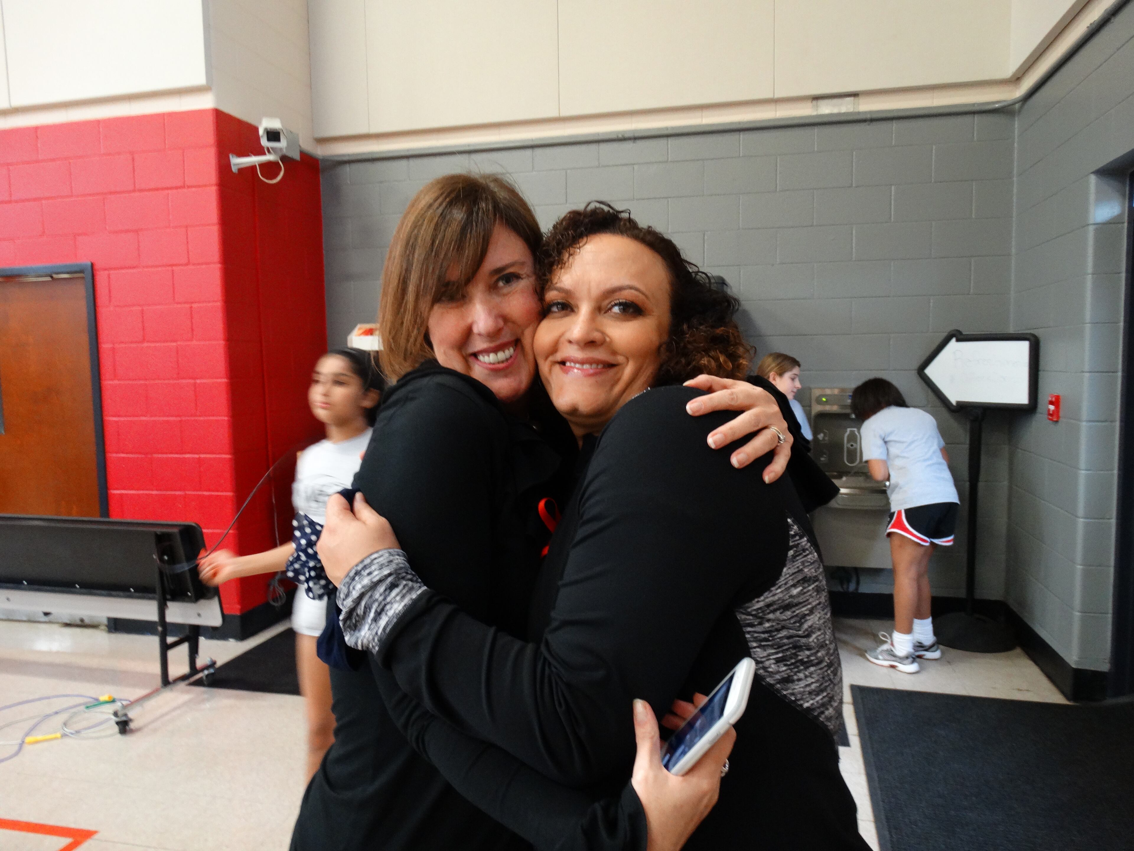Annette Marshall, Royal's widow, with Royal's former colleague Belinda Skelton. CREDIT: Rodney Ho/ rho@ajc.com