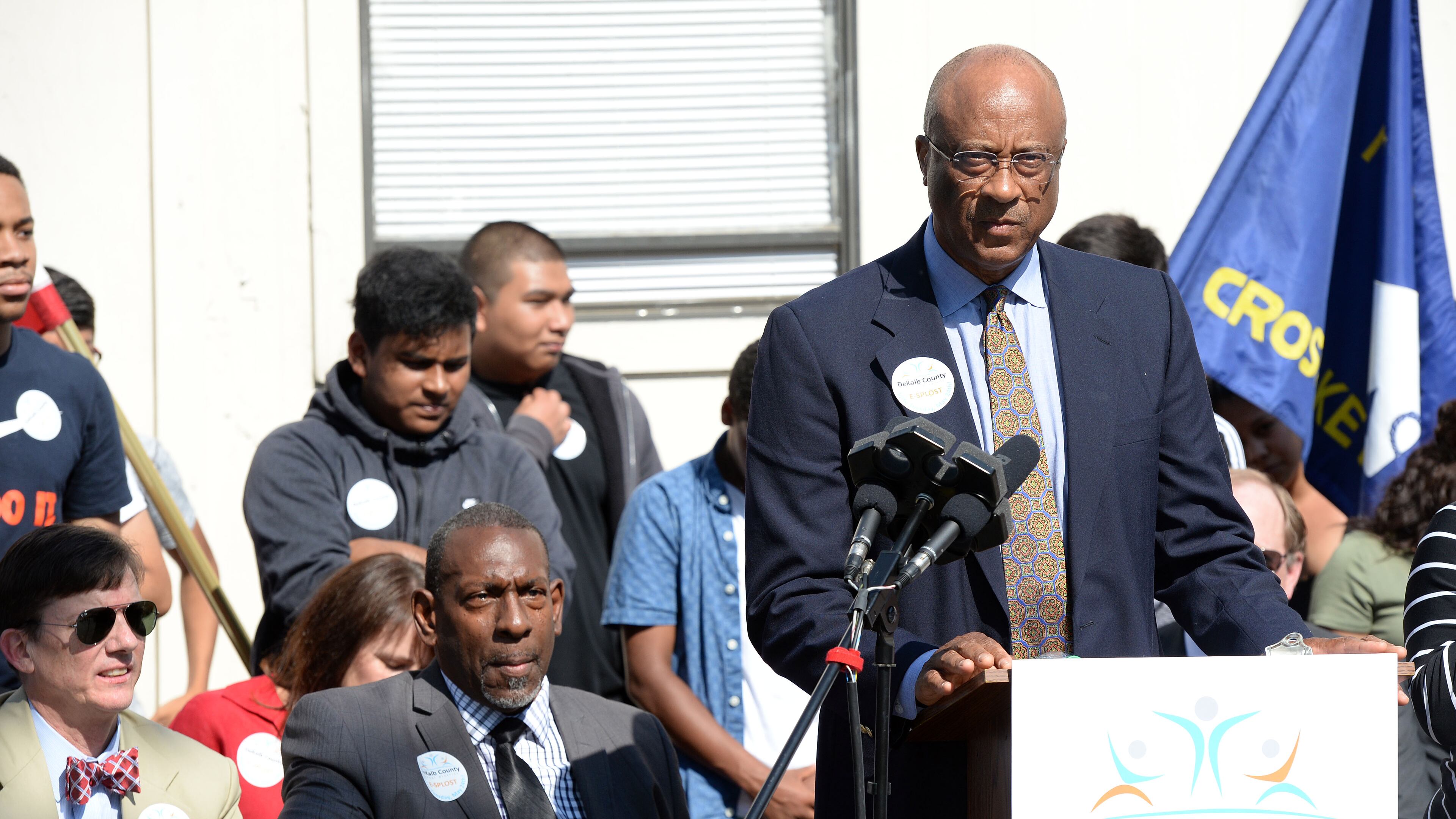 Melvin Johnson speaks in May 2016 during a press conference at Cross Keys High School to celebrate voter approval of an E-SPLOST, a special-purpose local-option sales tax for education. KENT D. JOHNSON / KDJOHNSON@AJC.COM
