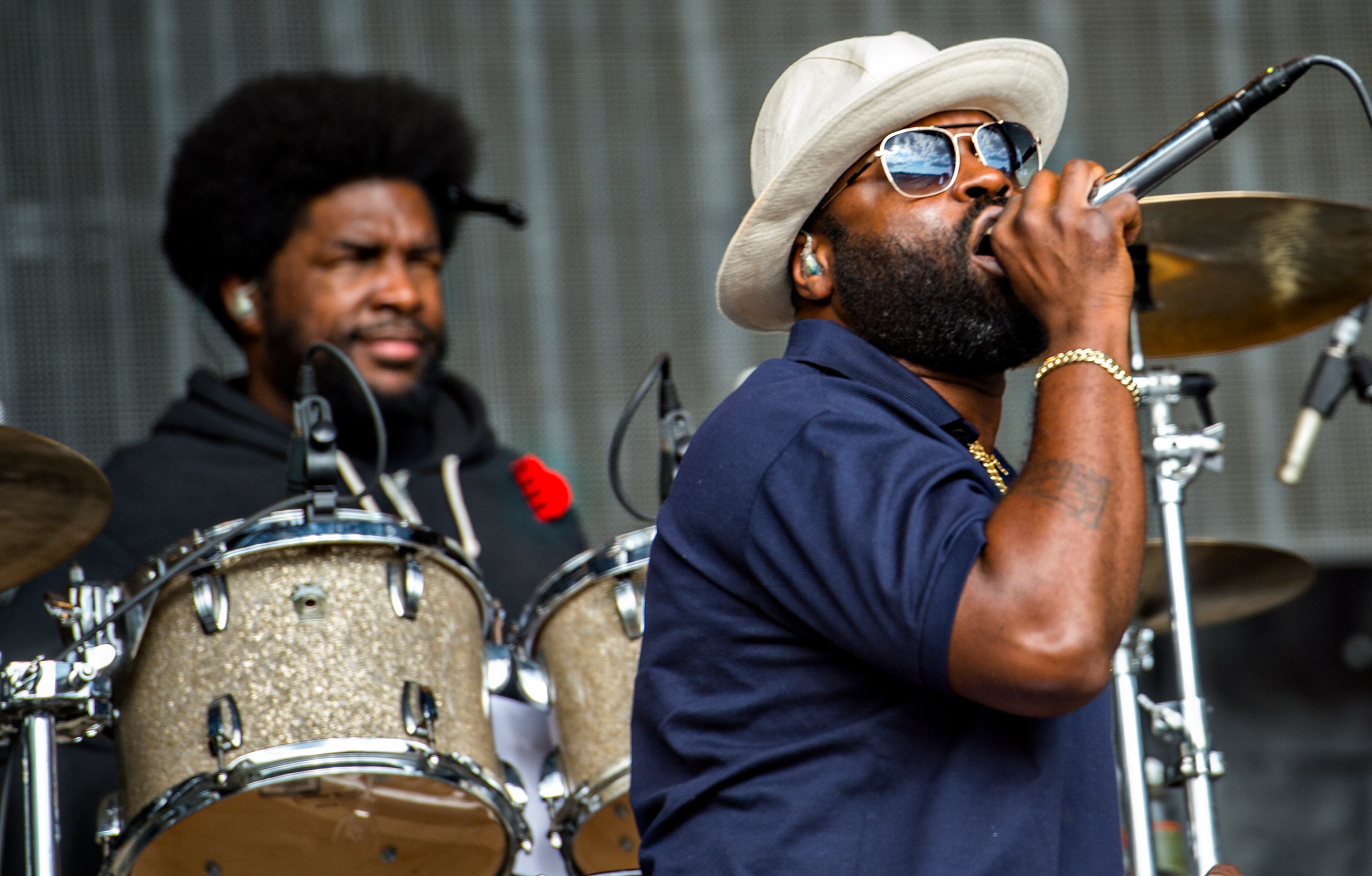 May 24, 2015 Rome - The Roots' Black Thought (right) and Questlove perform during the CounterPoint Festival at Kingston Downs in Rome on Sunday, May 24, 2015. The three day music festival featured some of electronic dance music's top deejays as well as hip hop artists The Roots. JONATHAN PHILLIPS / SPECIAL