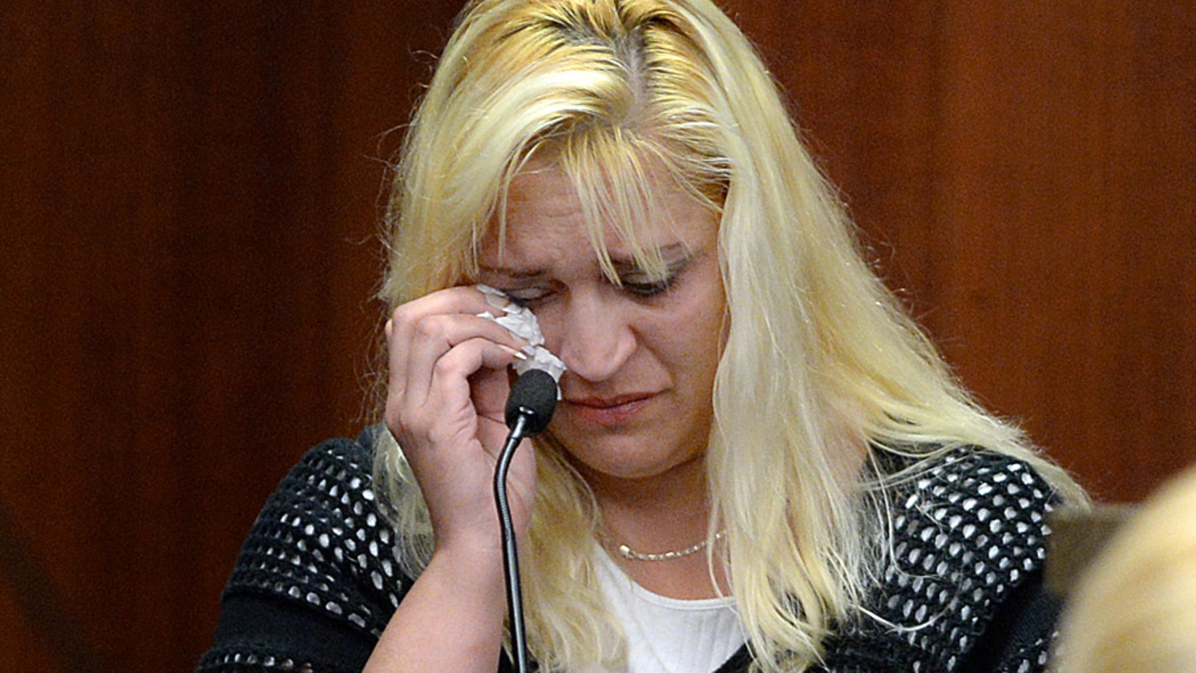 Sherry West, mother of slain toddler, testifies in Judge Stephen Kelley's courtroom during the murder trial of De'Marquise Elkins, the Brunswick teen accused of shooting a toddler in the face, on Tuesday, August 27, 2013.