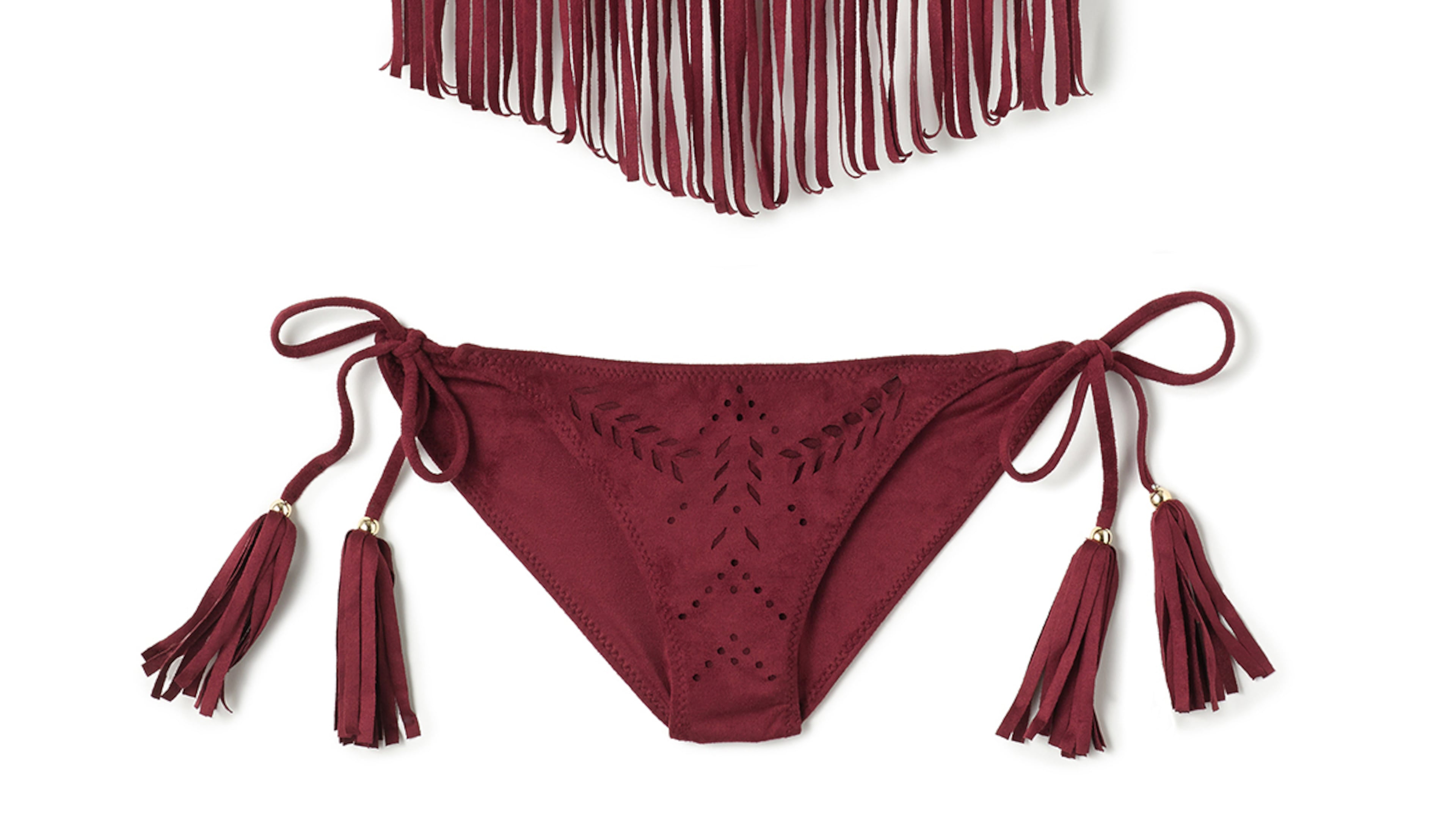 Style Name: ale by Alessandra High Neck Halter TopPrice: $120.00Where to Buy:Everything But WaterStyle Name: ale by Alessandra Tie Side Brazilian BottomPrice: $96.00Where to Buy:Everything But Water