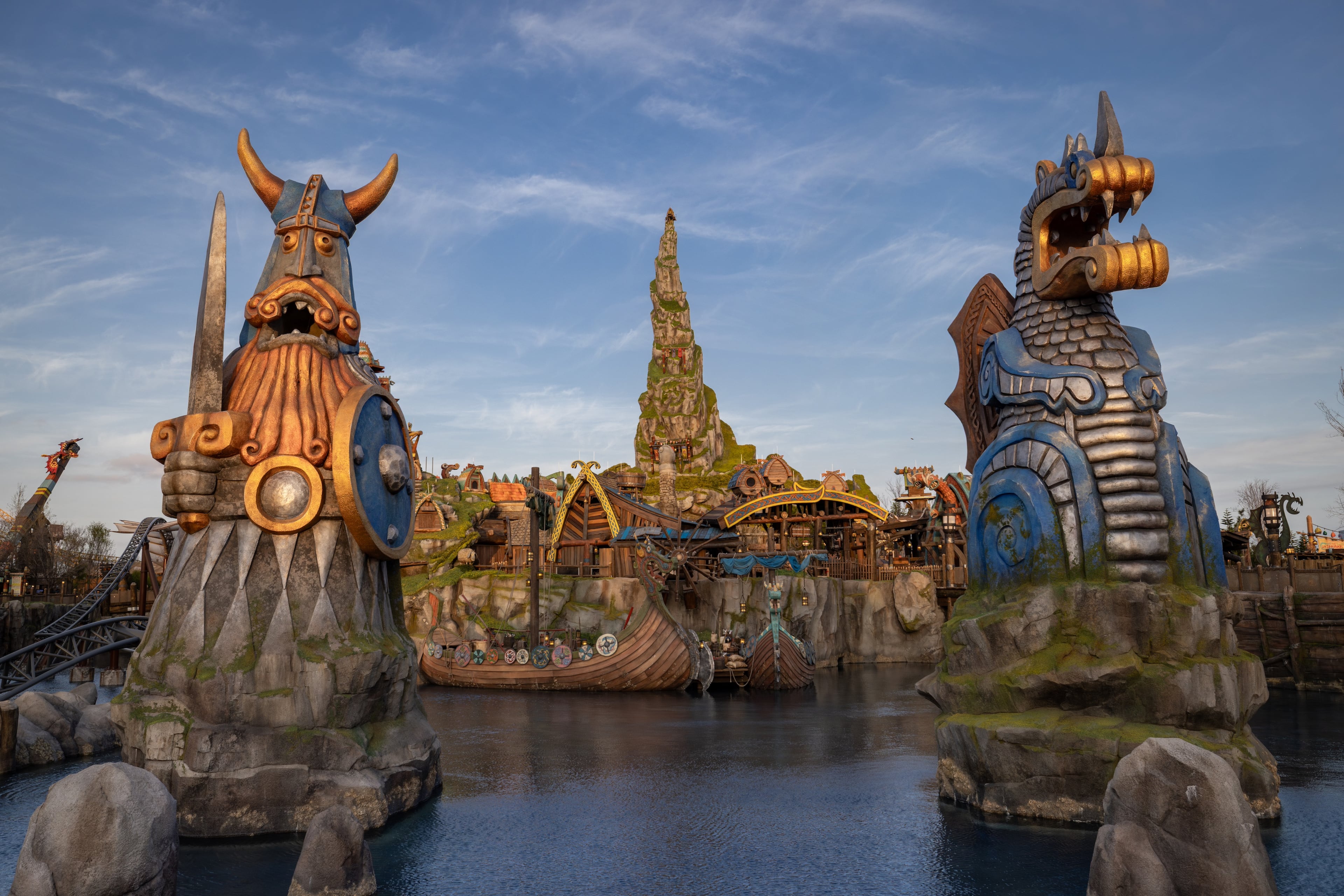 The How to Train Your Dragon — Isle of Berk world at Universal Epic Universe. (Courtesy of Universal Epic Universe)