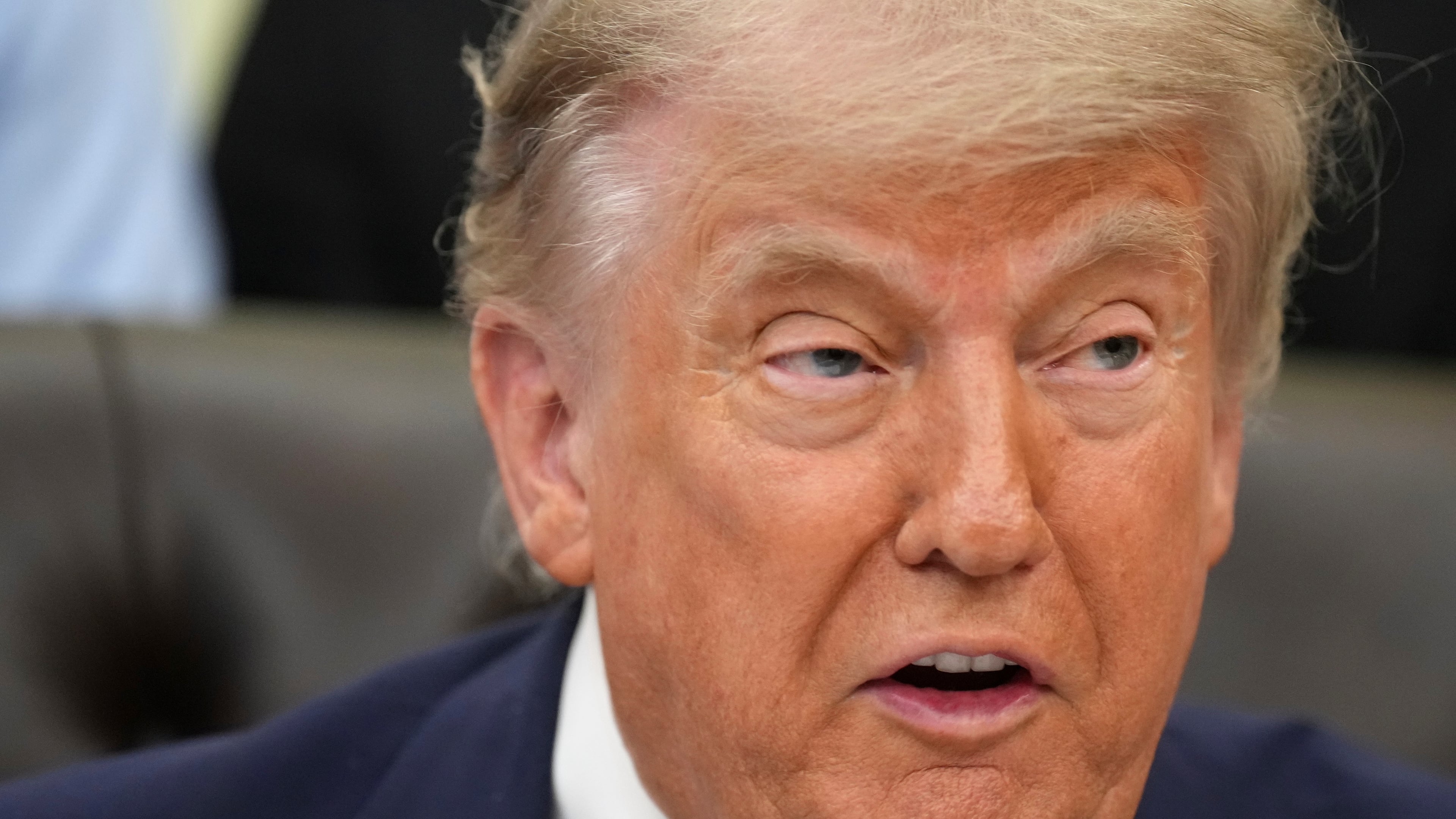 President Donald Trump speaks during an event about loosening a federal refrigerant rule, in the Oval Office at the White House, Thursday, May 21, 2026, in Washington. (AP Photo/Jacquelyn Martin)
