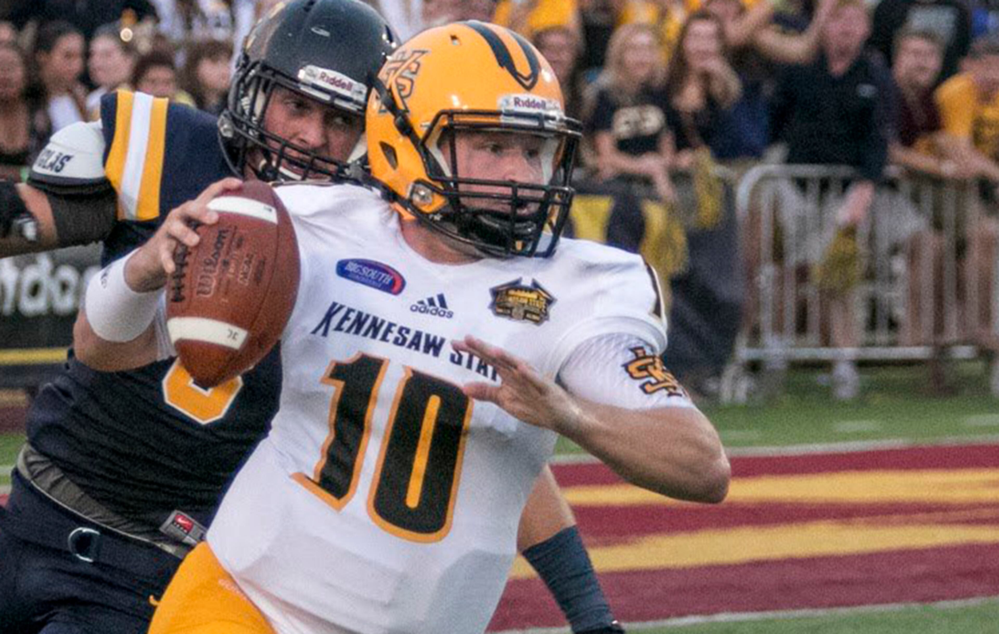 Kennesaw State is not a Division I team, but its offense is putting up numbers that would hold up in FBS. Quarterback Trey White leads the Owls -- undefeated in their first year of college football -- with 166 yards passing, 161 yards rushing and four touchdowns.