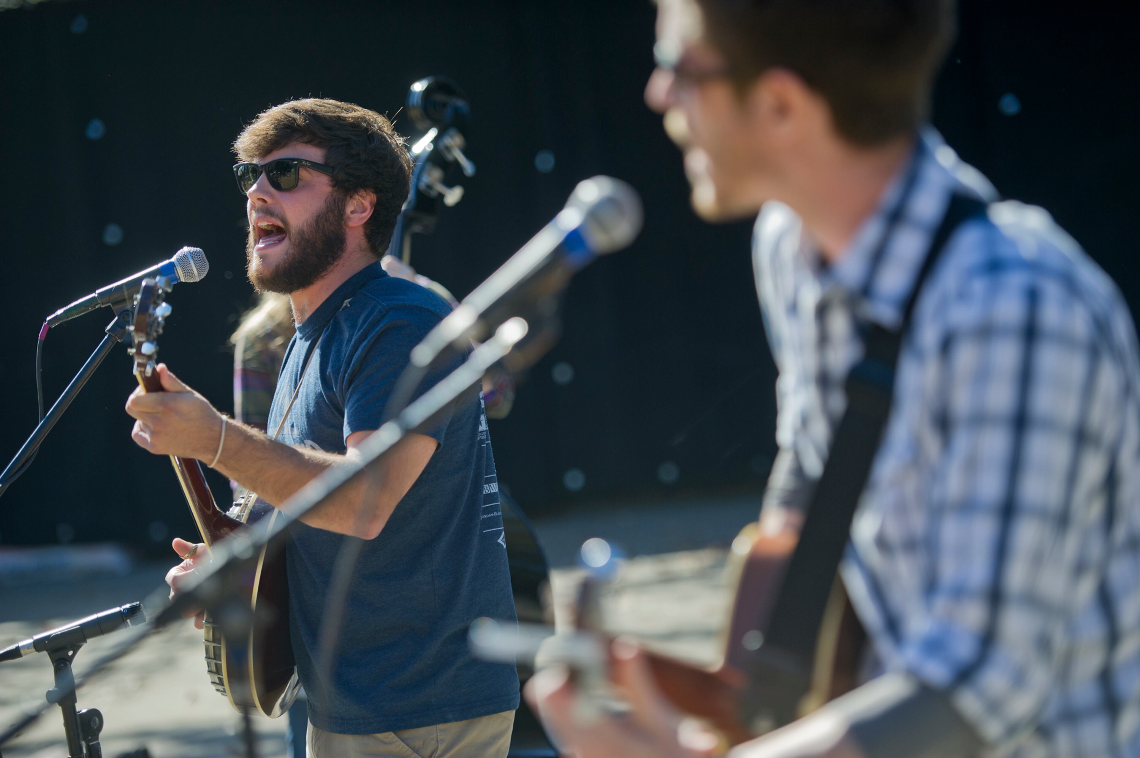 Brian Rivels (left) and Michael Hudgins from the band City Mouse perform on stage during the 3rd Annual King of Pops Field Day at Masquerade Music Park in Atlanta on Nov. 10, 2013. The end of the season bash featured free frozen treats, games, food and live music.