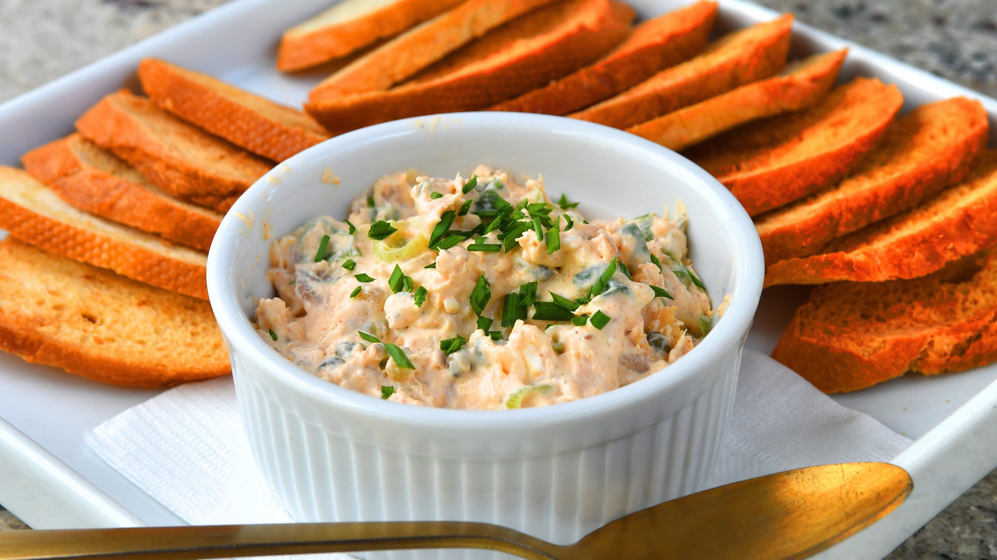 Lingering Shade Social Club’s Smoked Trout Dip. (Chris Hunt for The Atlanta Journal-Constitution)