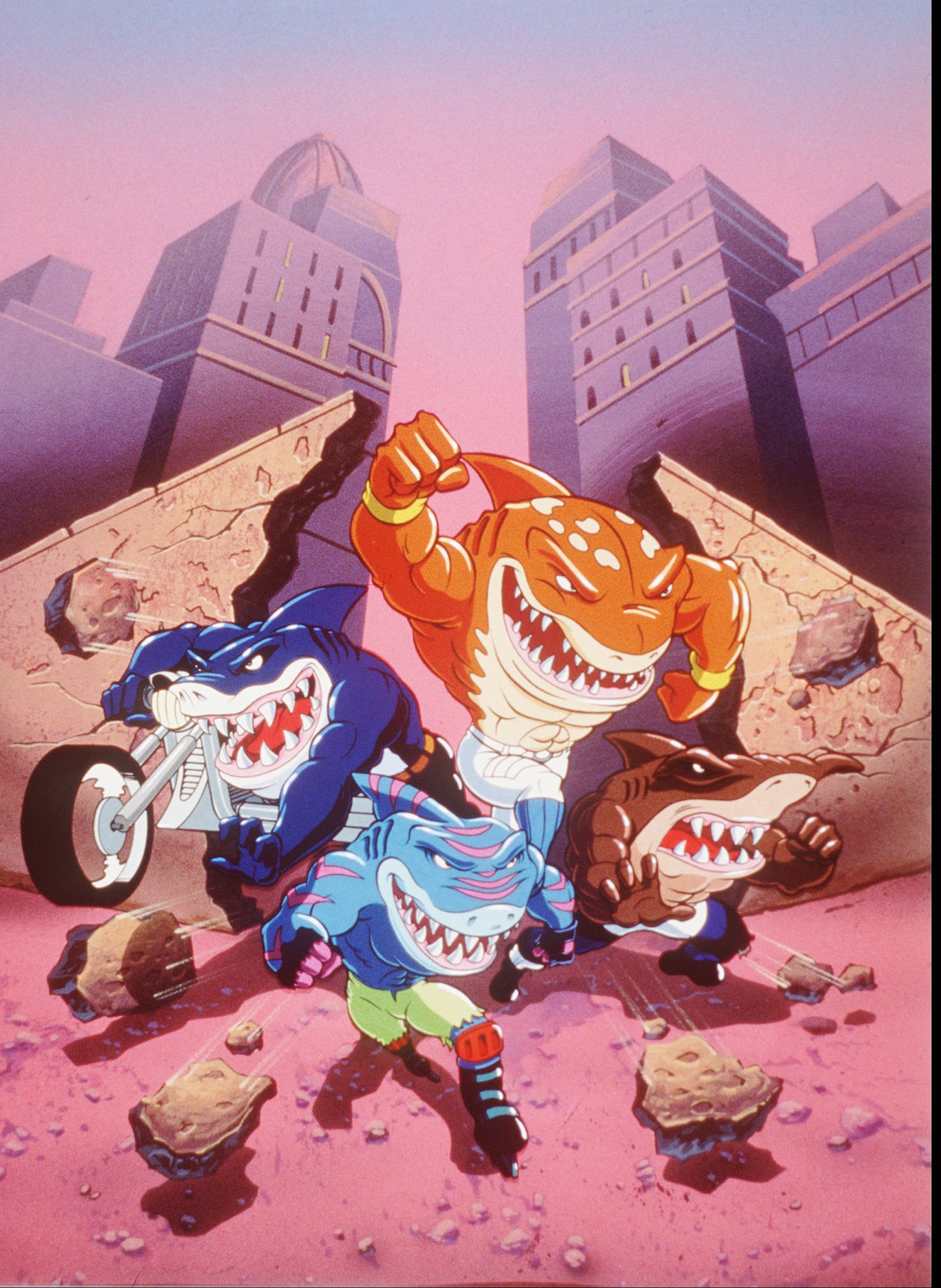 The '90s animated show "Street Sharks" featured half-men, half-sharks who fought crime.