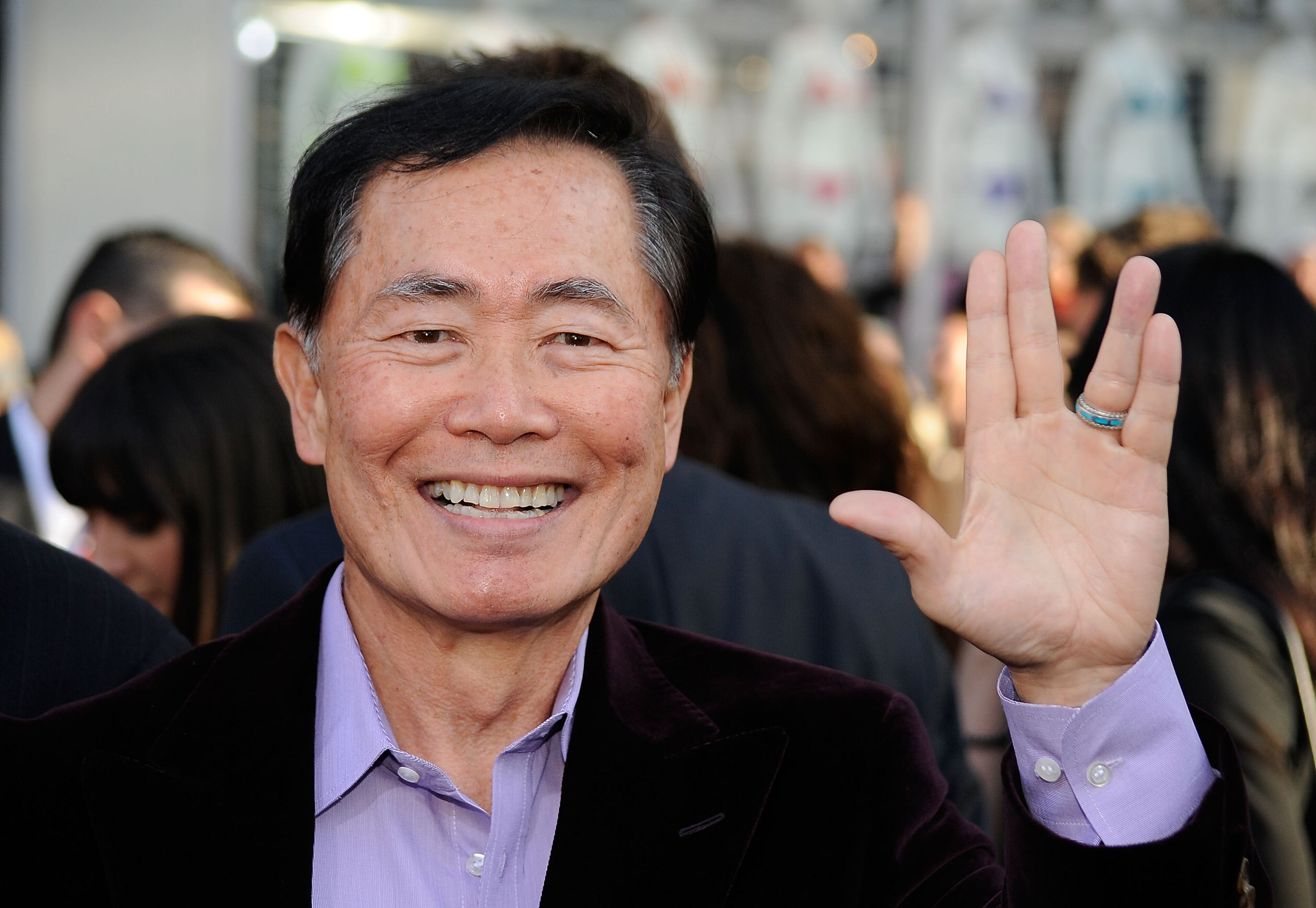 LOS ANGELES, CA - APRIL 30: Actor George Takei arrives at the Premiere Of Paramount's "Star Trek" on April 30, 2009 at Grauman?s Chinese Theatre, Hollywood, California. (Photo by Frazer Harrison/Getty Images)