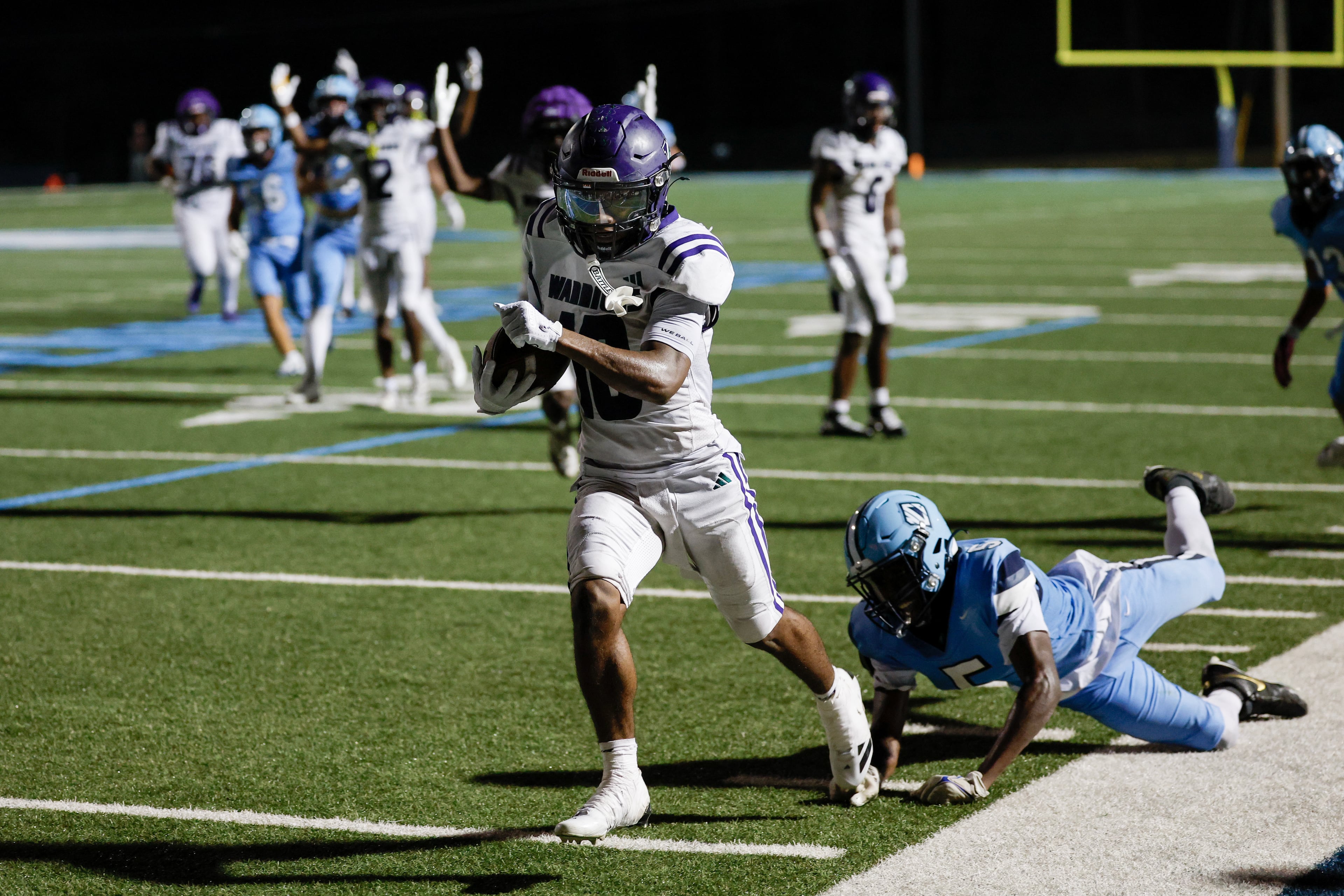 KIPP Atlanta’s Cephas Barnett runs for a touchdown against North Cobb Christian on Friday, Oct. 2, 2026, in Kennesaw. (Erik S. Lesser for the AJC)