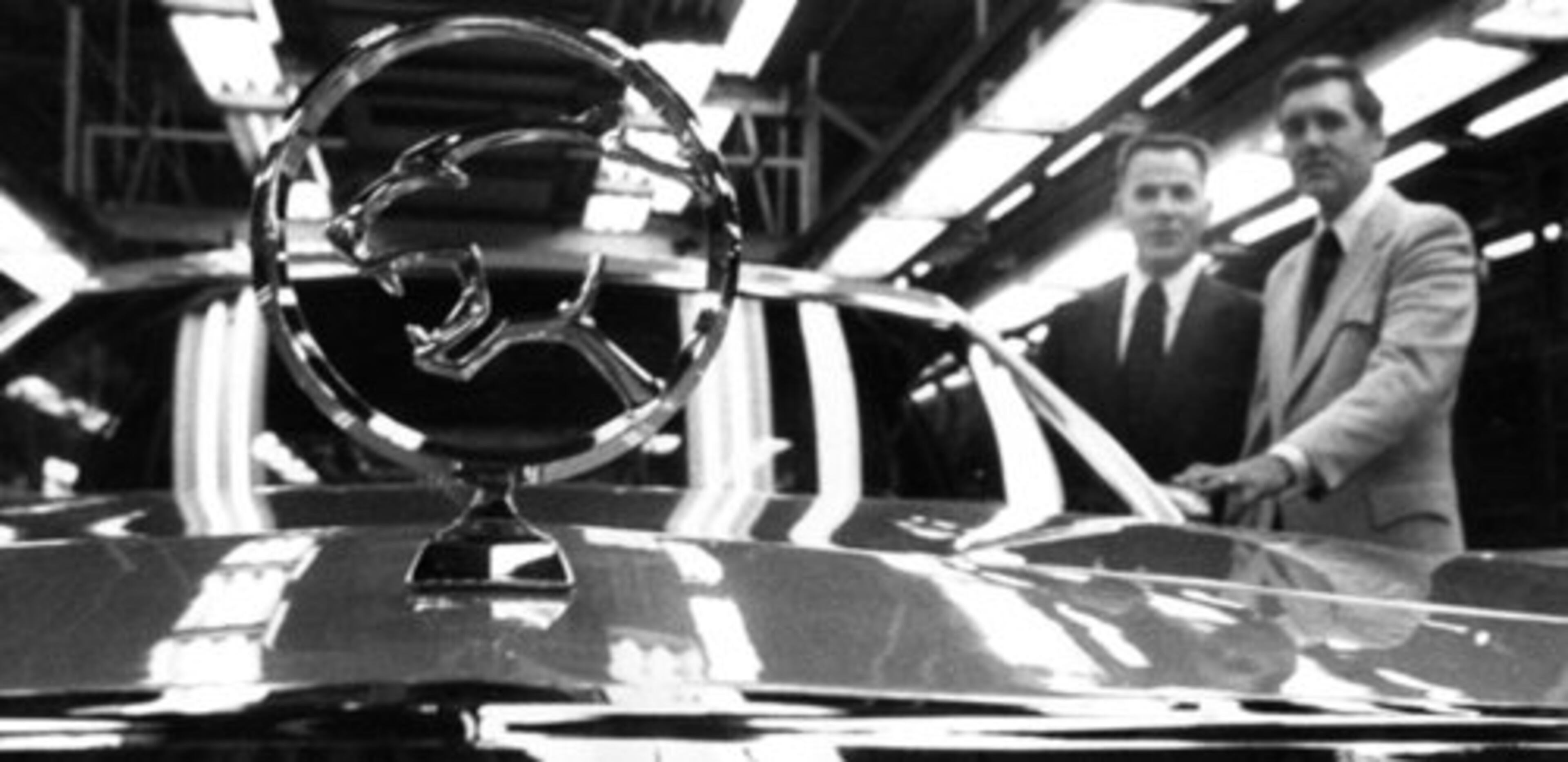 The first 1977 Cougar XR-7 rolls off the assembly line at the Ford plant in Hapeville in 1976.