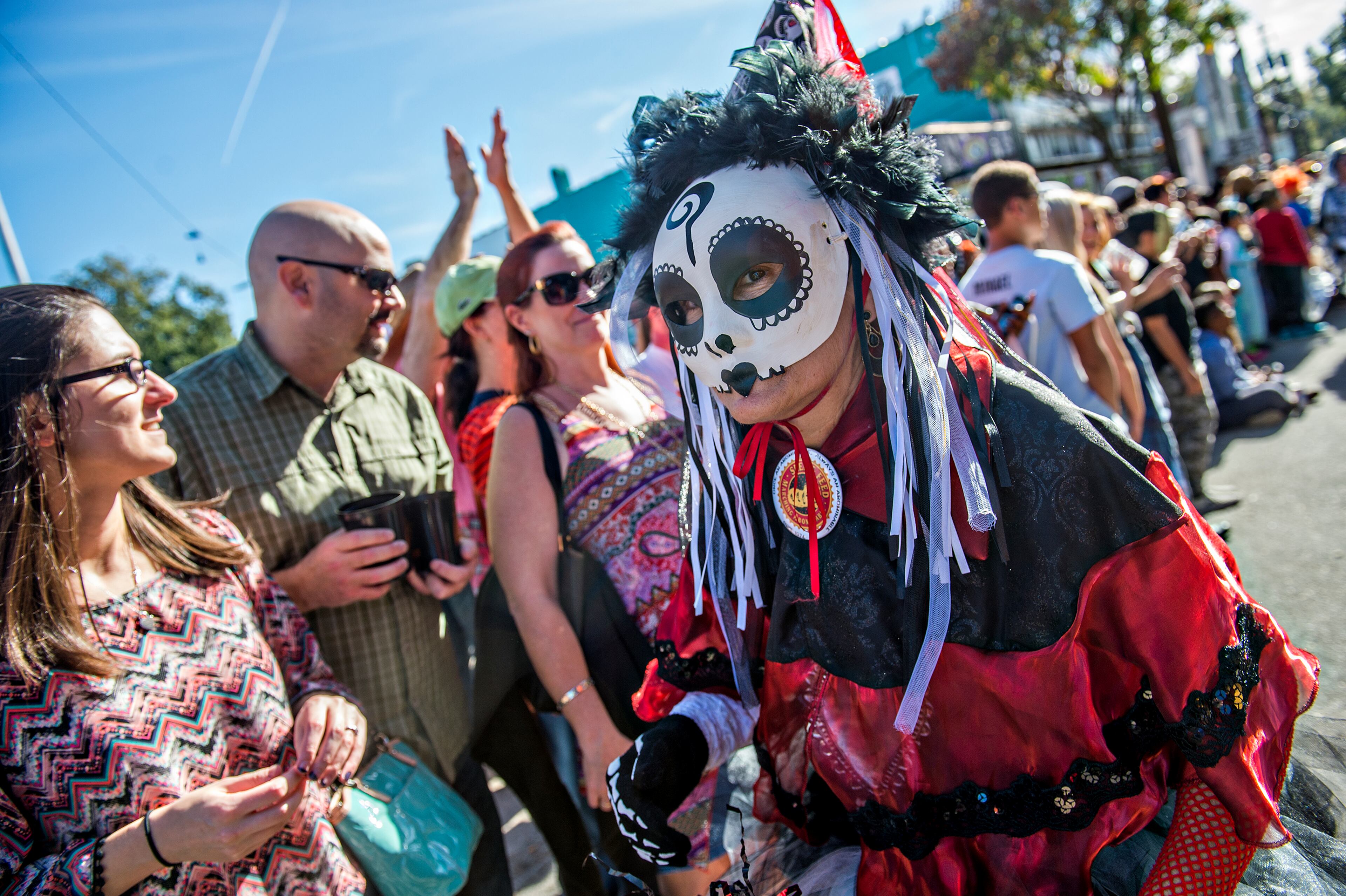 October 17, 2015 Atlanta - Betsy Abrams (right) walks up the street during the Little Five Points Halloween Parade in Atlanta on Saturday, October 17, 2015. The annual parade brought out tens of thousands of people to watch the antics. JONATHAN PHILLIPS / SPECIAL