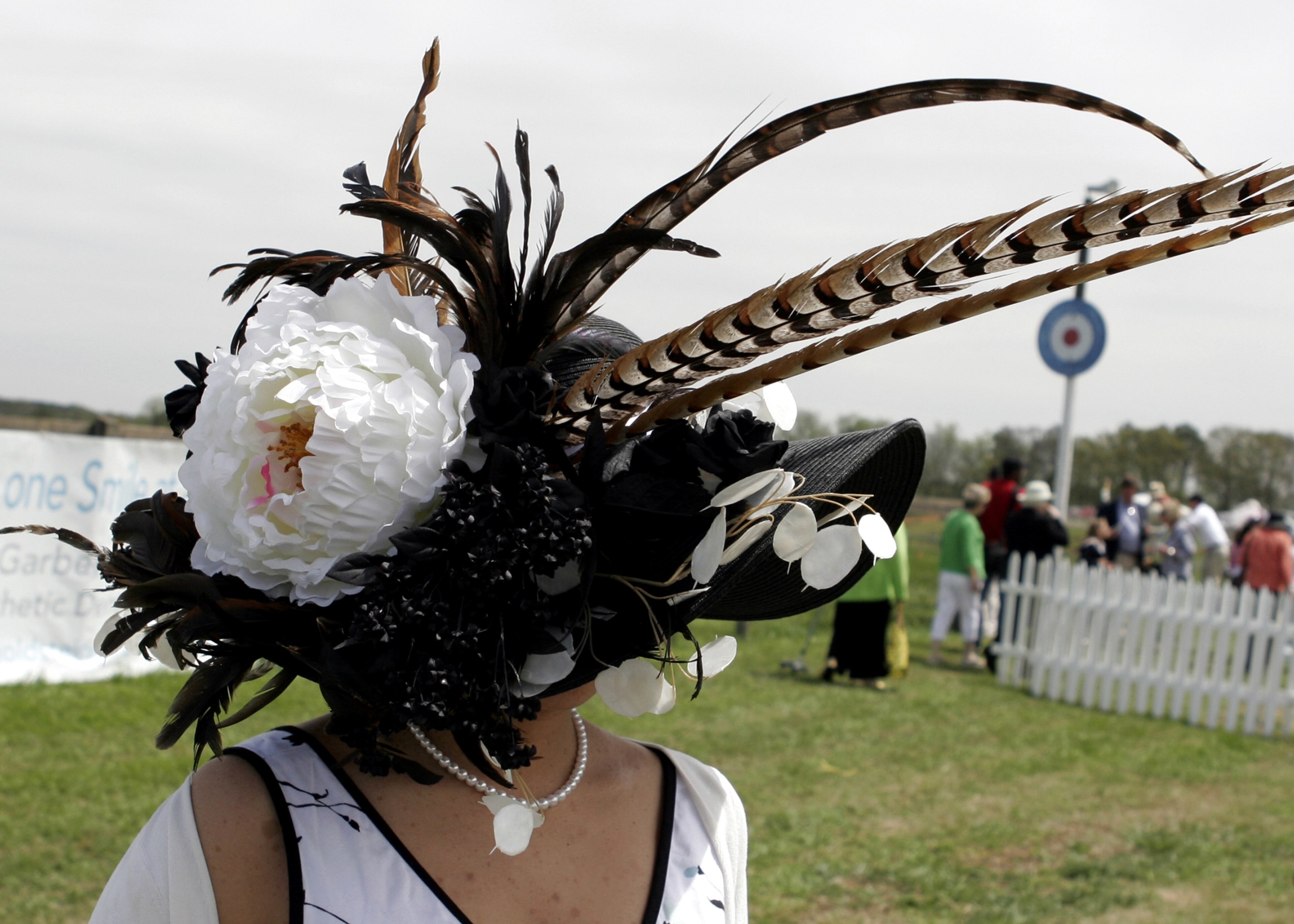 Outlandish hats are a regular feature at the Atlanta Steeplechase, where participants go to Kentucky Derby-style extremes to come up with fanciful headgear.