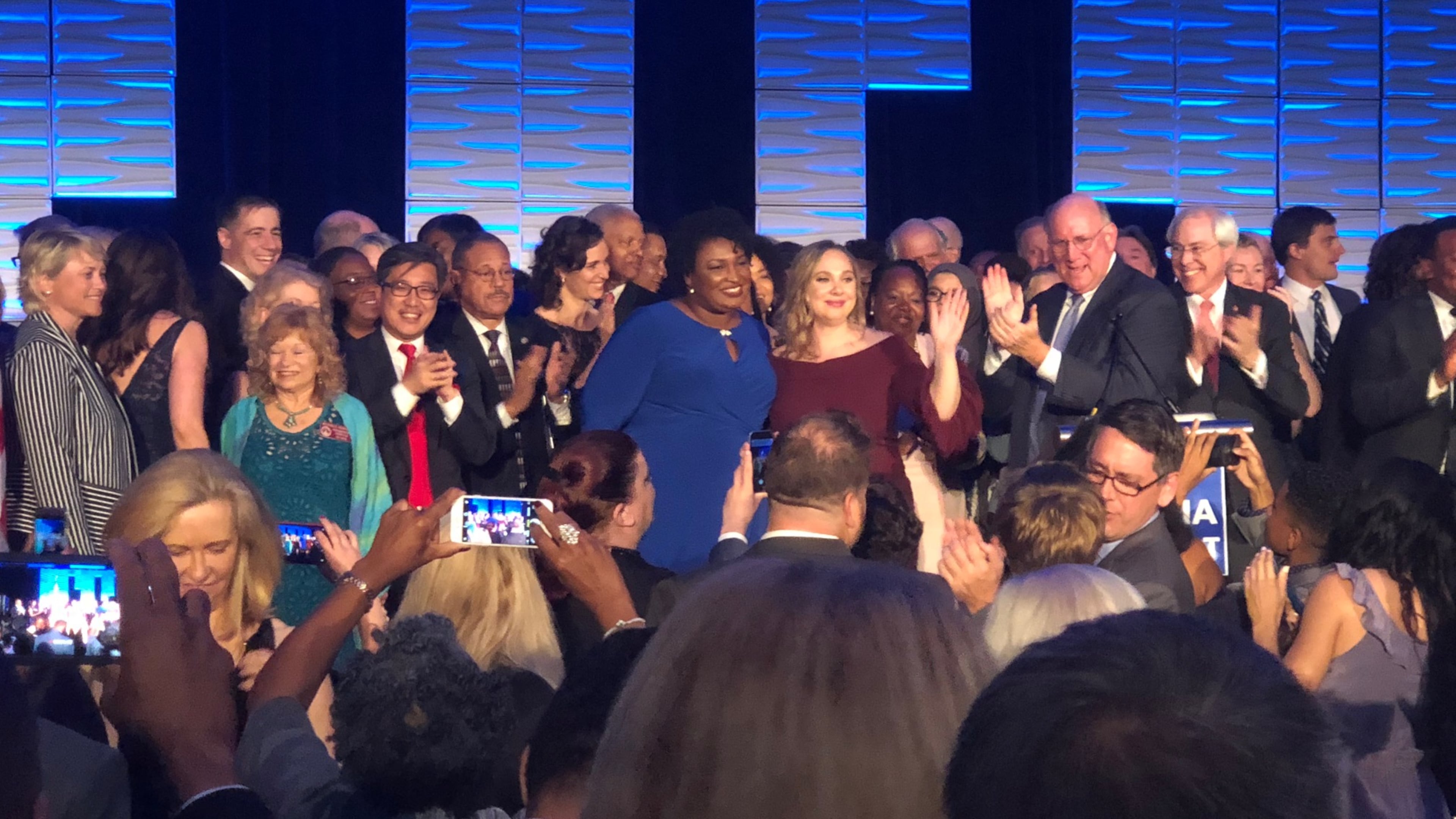 Democrats Stacey Abrams, Sarah Riggs Amico, John Barrow and other candidates for state office.