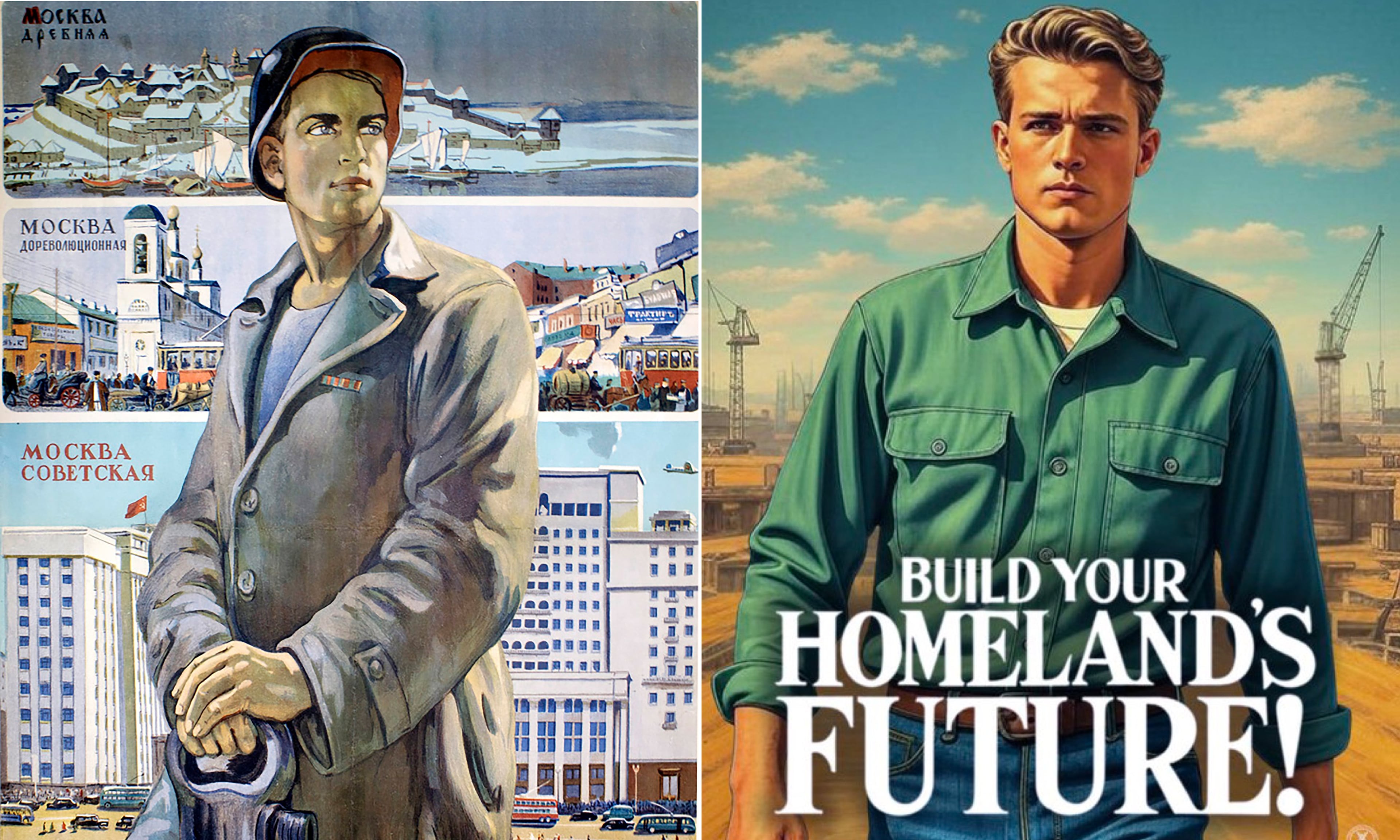The Labor Department has a 2025 ad campaign with numerous posters like the one at right evoking another era. (Courtesy)