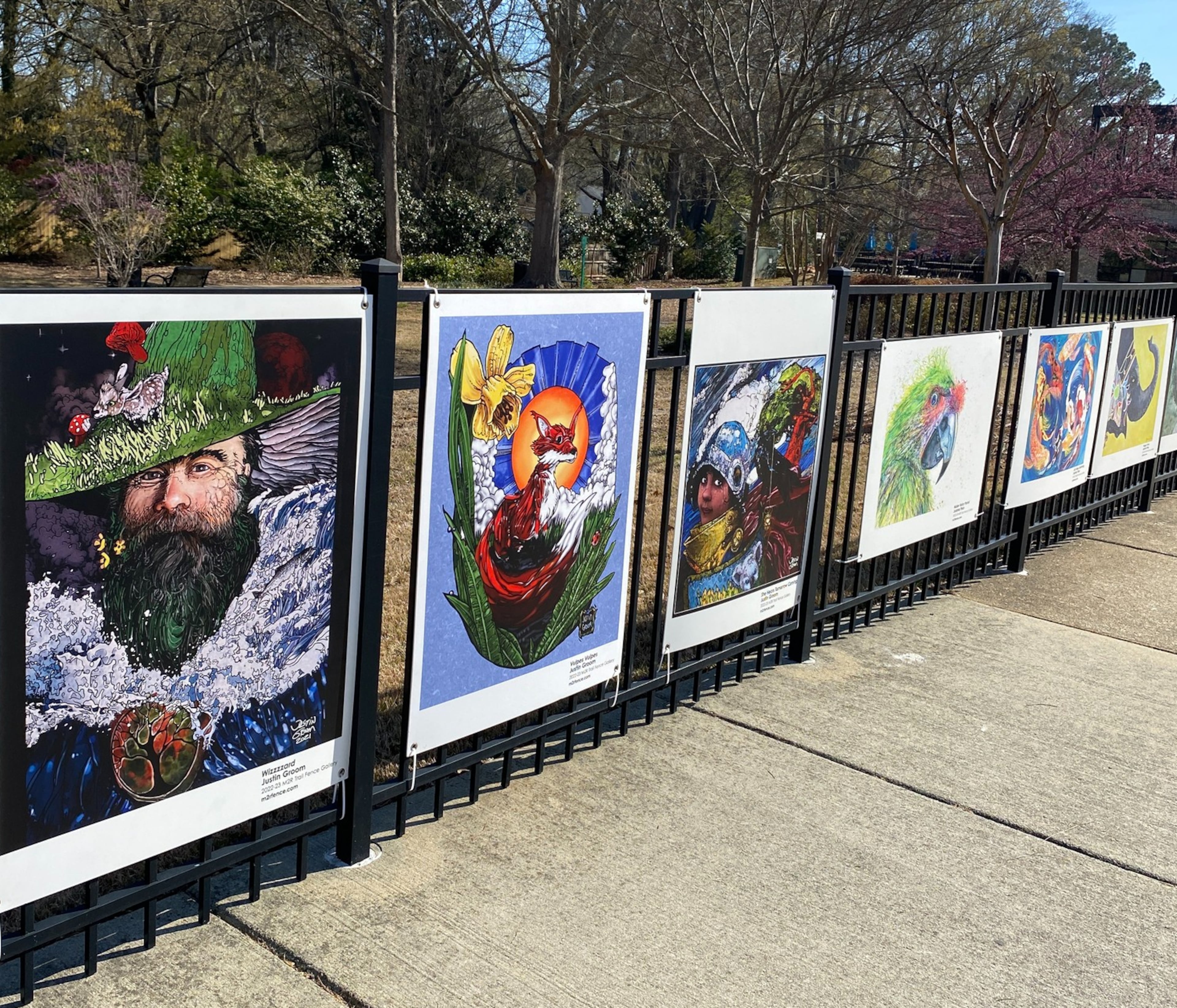 Downtown Marietta will be filled with art during the M2R TrailFest on Saturday, May 10, with 125 pieces of art in the juried fence gallery. (Courtesy of the Marietta Arts Council)