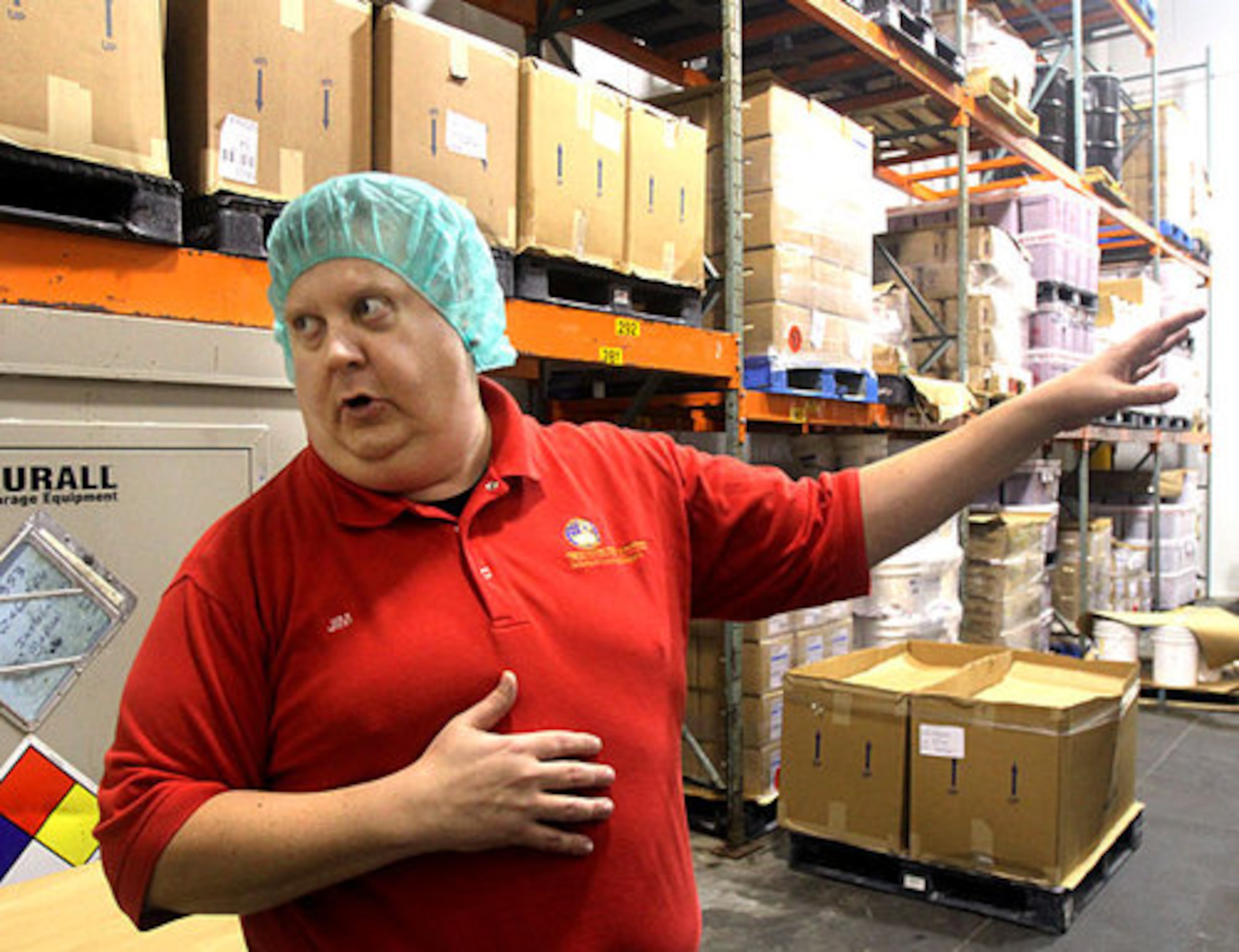 Jim Erdman gives a tour of the Edwards pie plant in central Atlanta. The plant produces 140,000 pies a day and about 42 million a year. It has been at its current location since 1970.