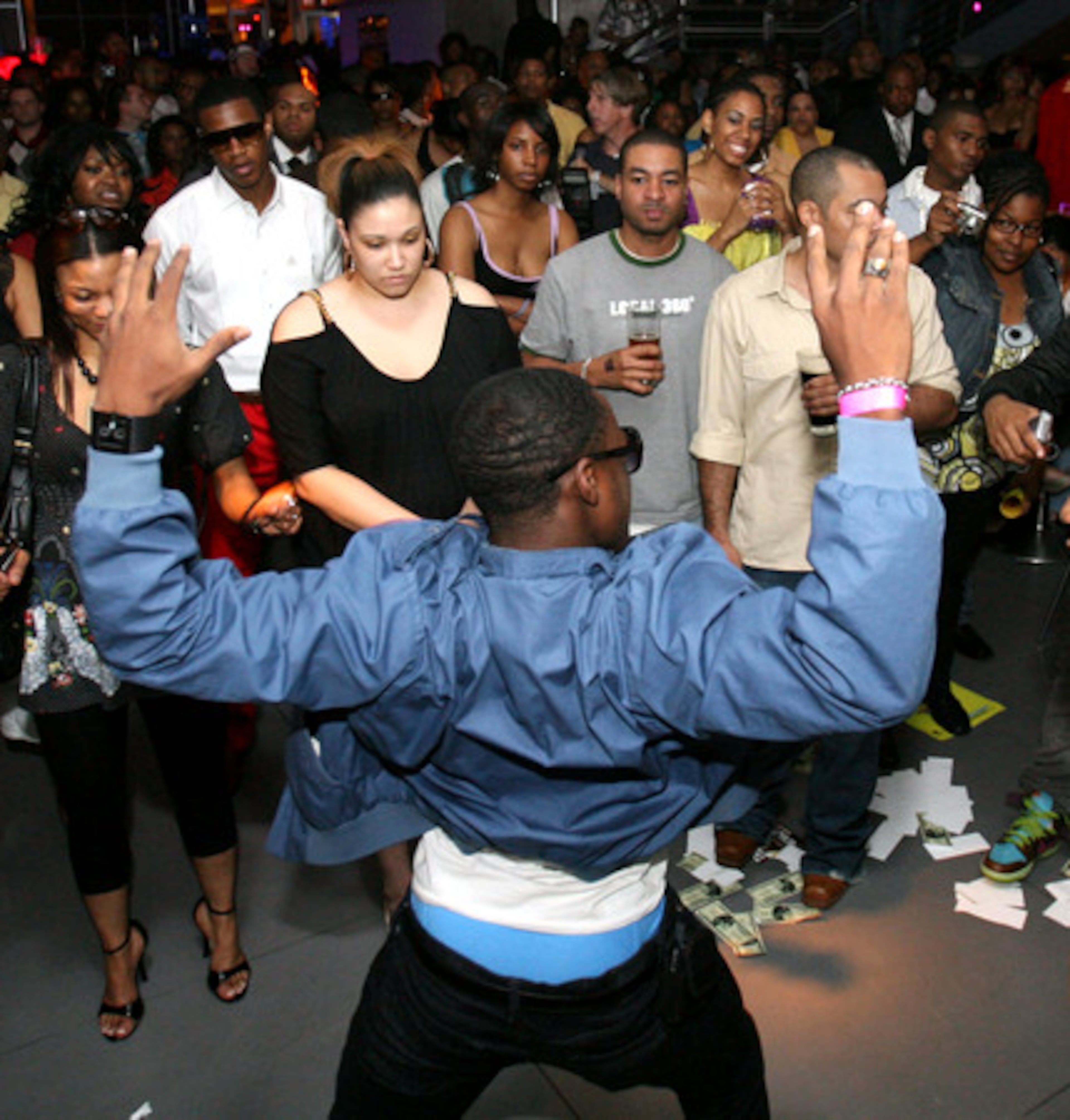 A DANCER FINDS an audience at Luckie Lounge.