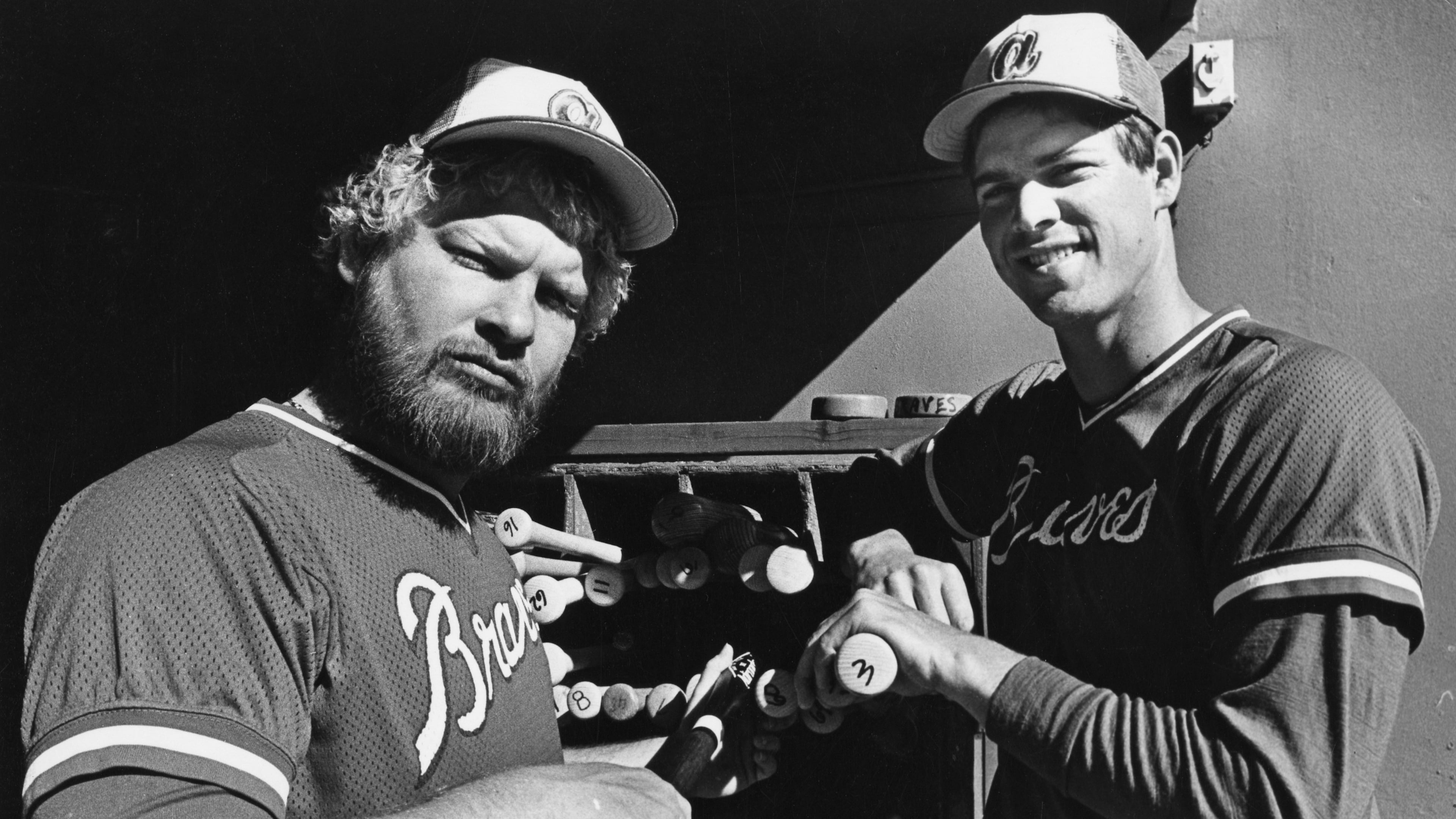 FILE - Atlanta Braves players Bob Horner, left, and Dale Murphy pose for a photo in Atlanta in 1978. (Louie Favorite/Atlanta Journal-Constitution via AP, File)