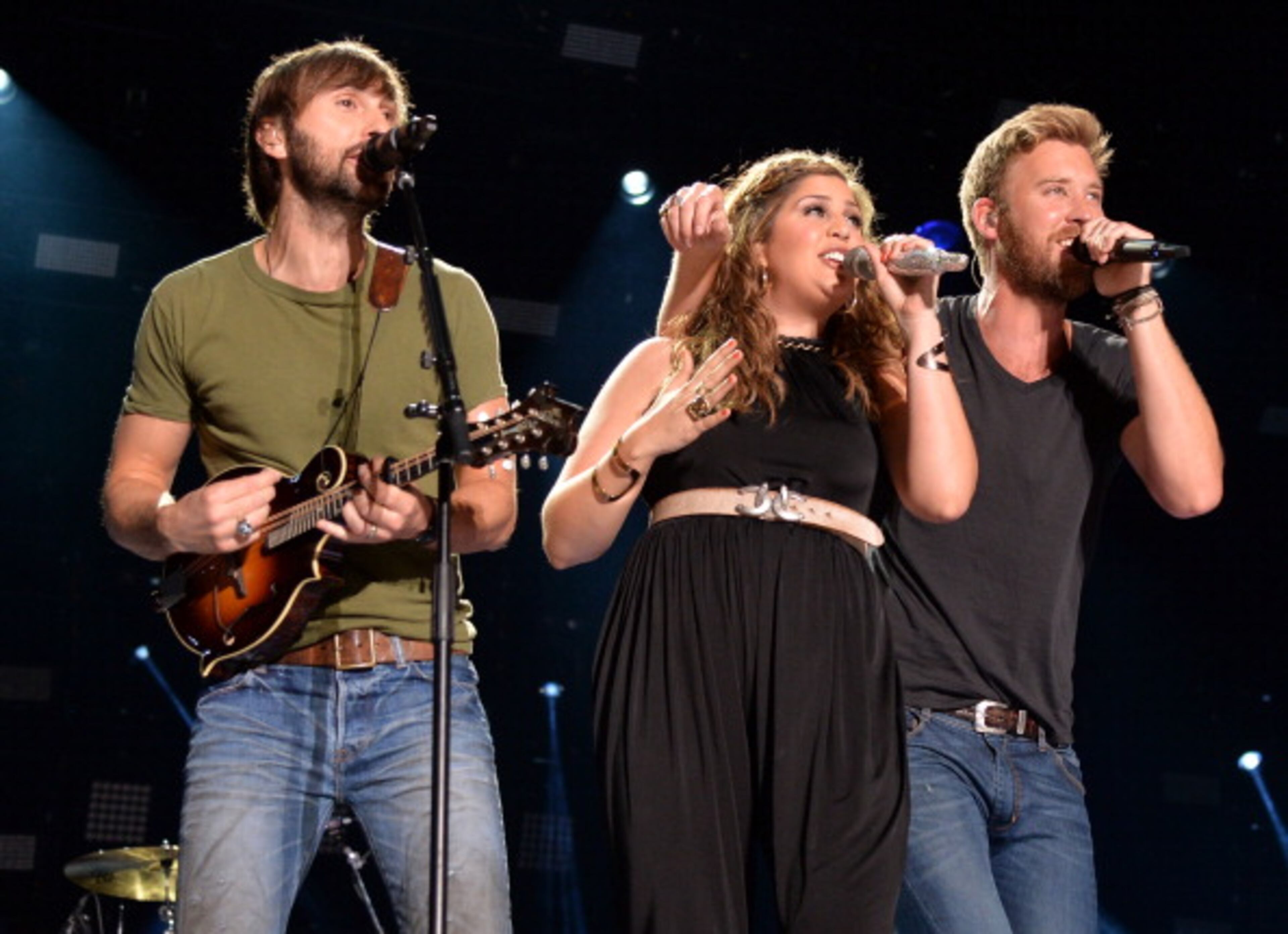 NASHVILLE, TN - JUNE 08: Dave Haywood, Hillary Scott and Charles Kelley of Lady Antebellum perform onstage at the 2014 CMA Festival on June 8, 2014 in Nashville, Tennessee. (Photo by Larry Busacca/Getty Images)