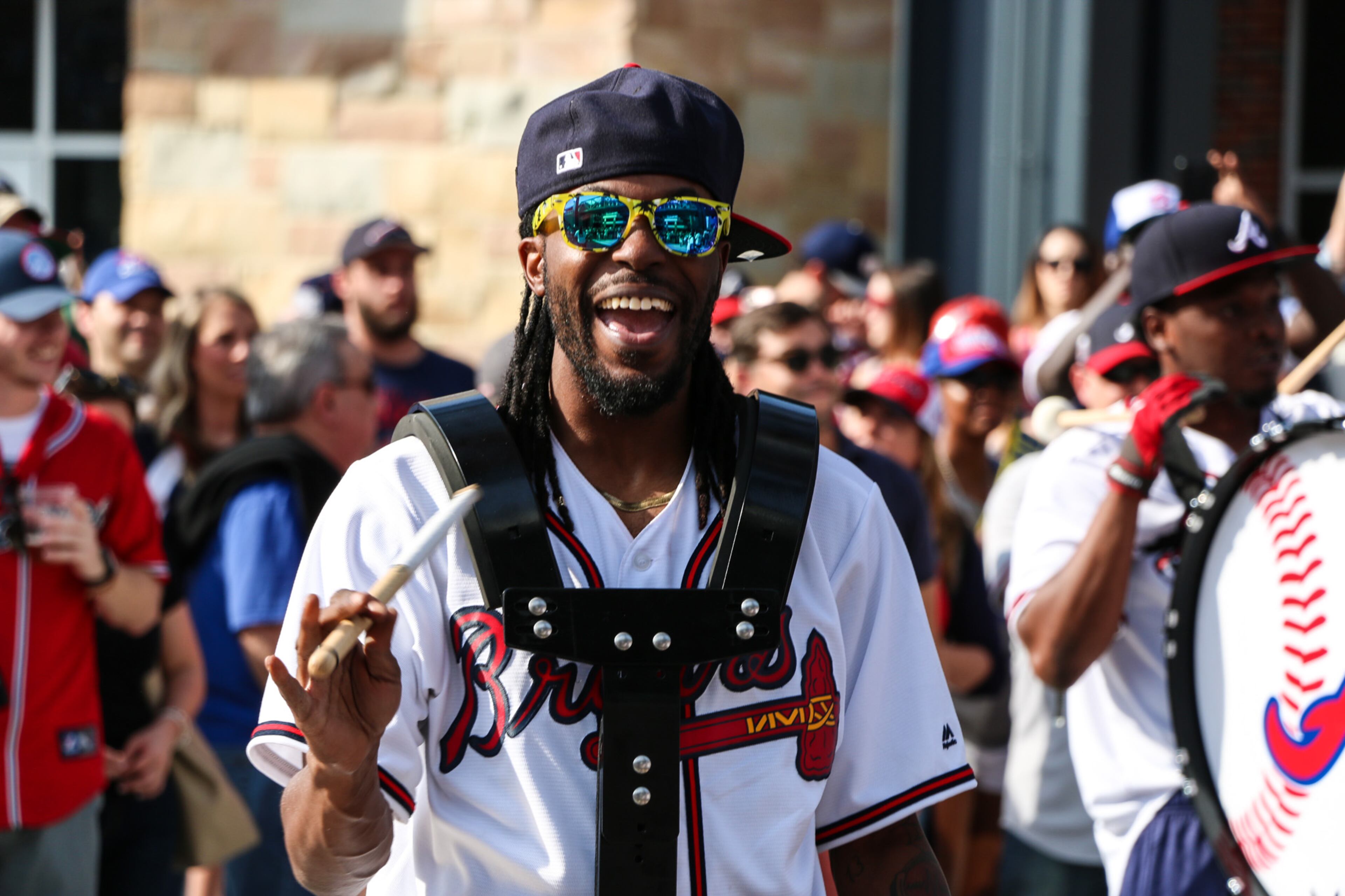 Droves of fans turned out for Friday’s opening game at SunTrust Park where the Atlanta Braves defeated the San Diego Padres, 5-2.