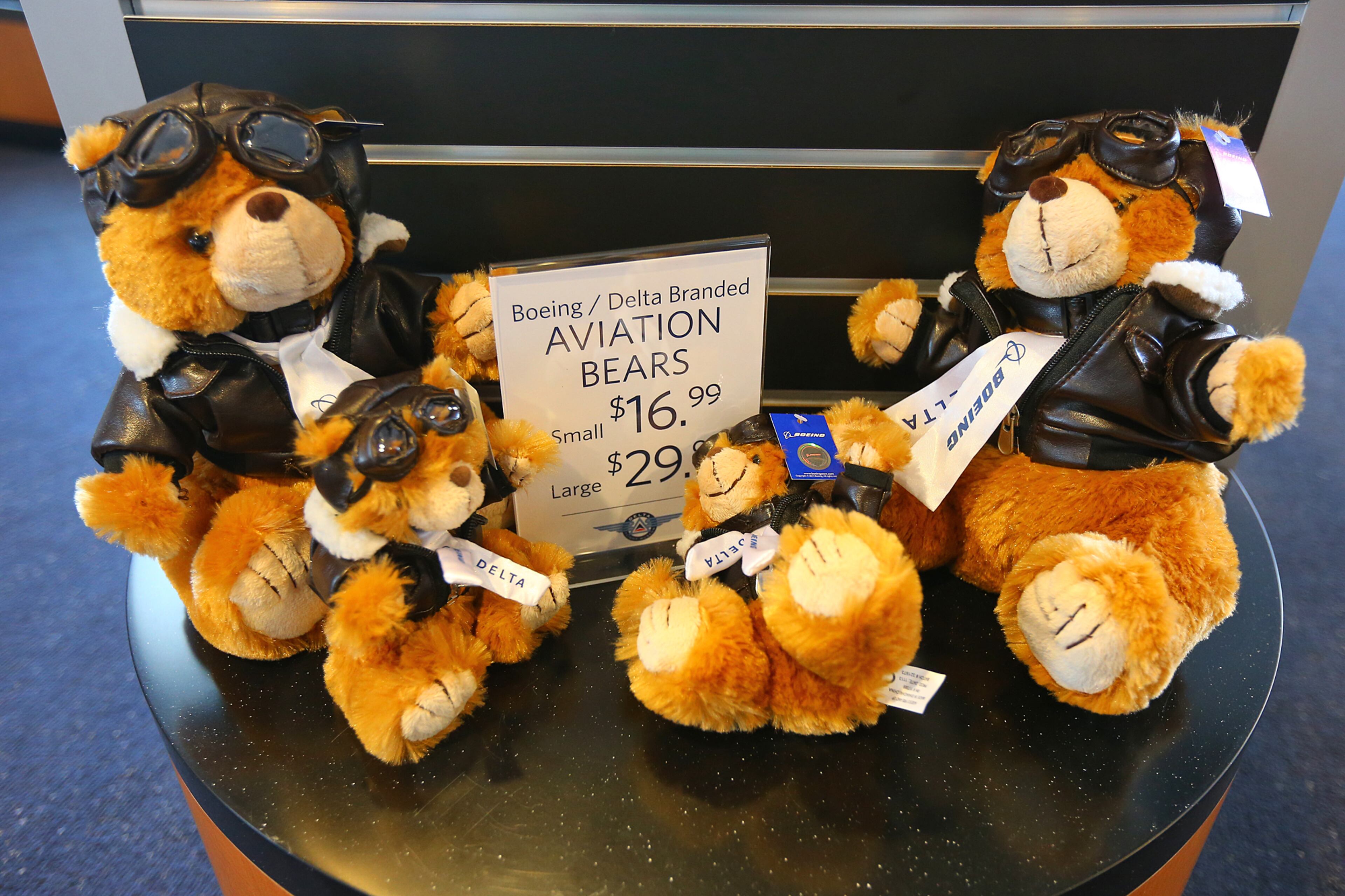 061214 ATLANTA: Aviation bears are some of the items for sale in the Delta Flight Museum store on Thursday, June 12, 2014, in Atlanta. CURTIS COMPTON / CCOMPTON@AJC.COM