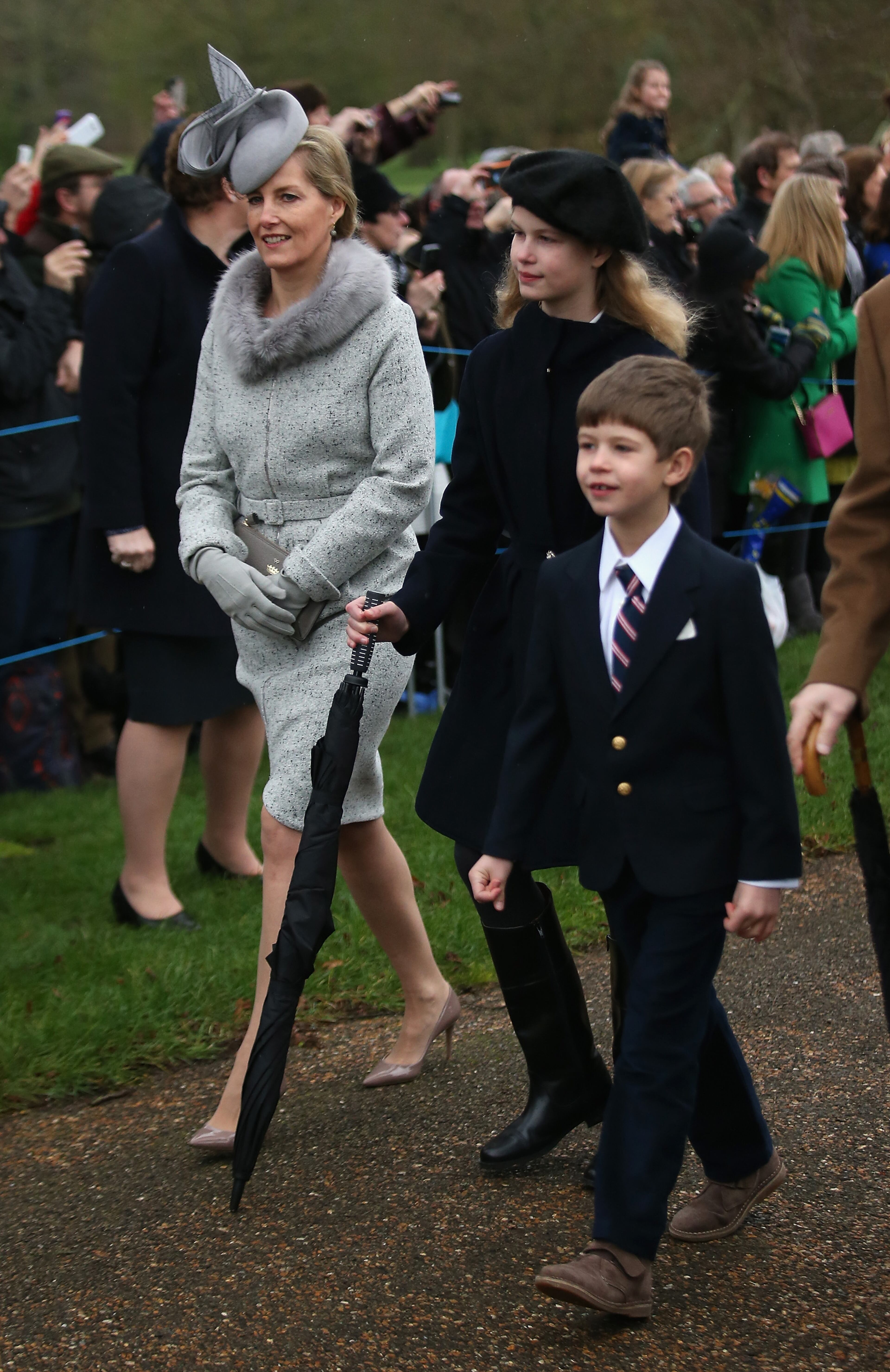 KING'S LYNN, ENGLAND - DECEMBER 25: Sophie, Countess of Wessex attends a Christmas Day church service at Sandringham on December 25, 2015 in King's Lynn, England. (Photo by Chris Jackson/Getty Images)