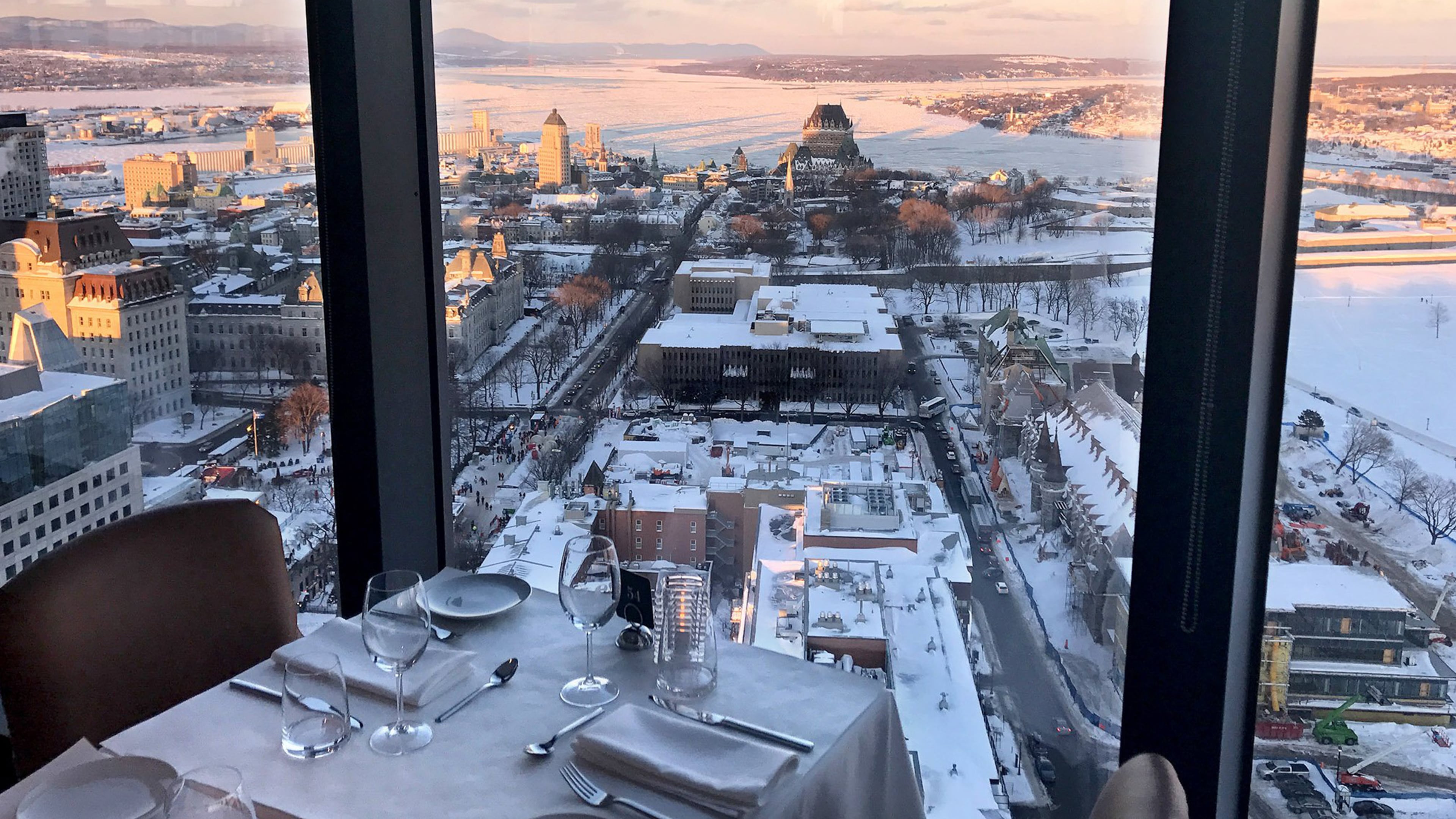 Ciel, a restaurant on the 28th floor of a building on the Grande-Allee, offers magnificent views of the city as it rotates. (Brian Sirimaturos/St. Louis Post-Dispatch/TNS)