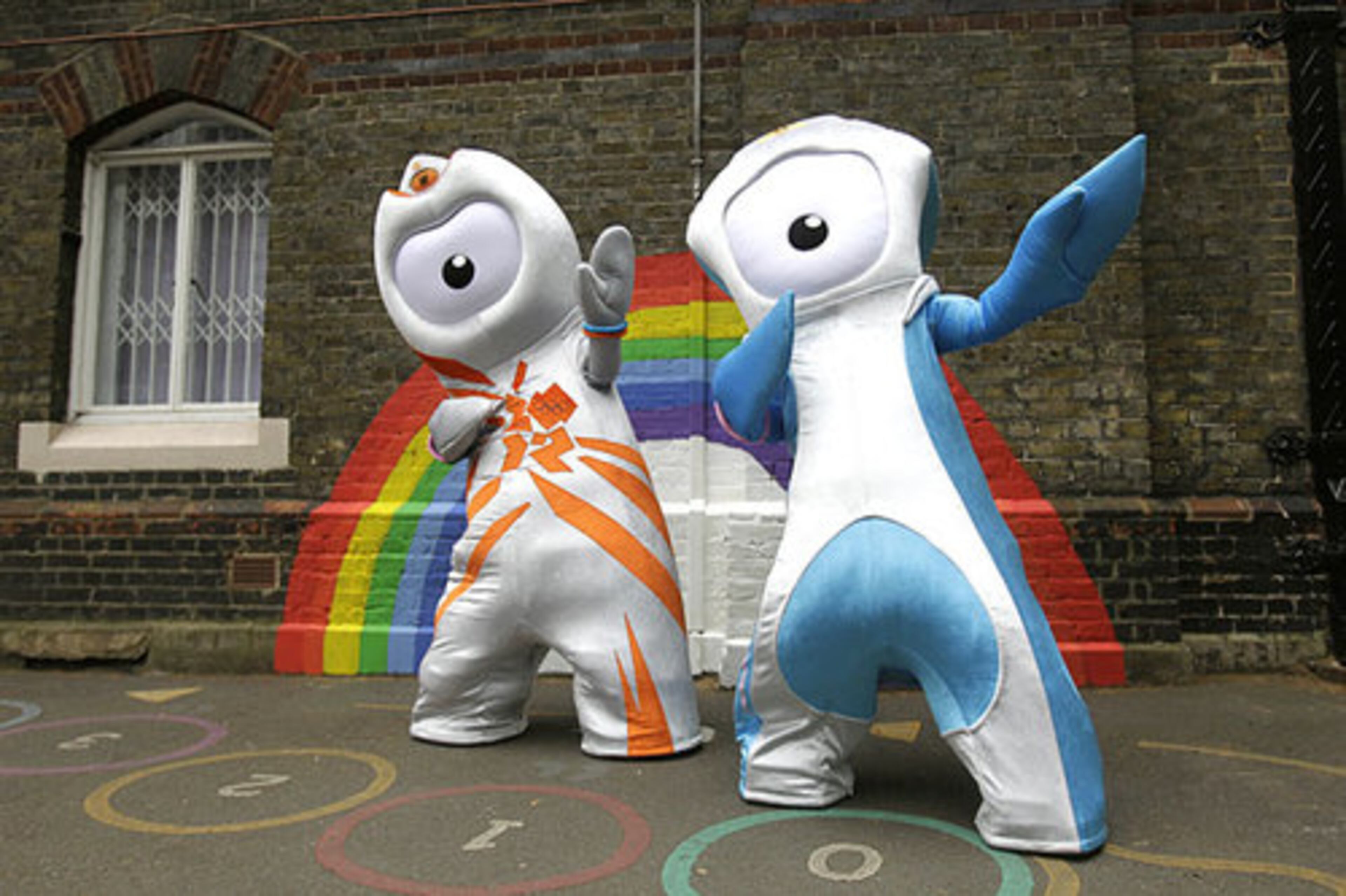 The mascots for the 2012 Olympics in London were unveiled at a London school, Wednesday, May 19. "Wenlock," left, and the Paralympic mascot "Mandeville" were met with mixed reviews.