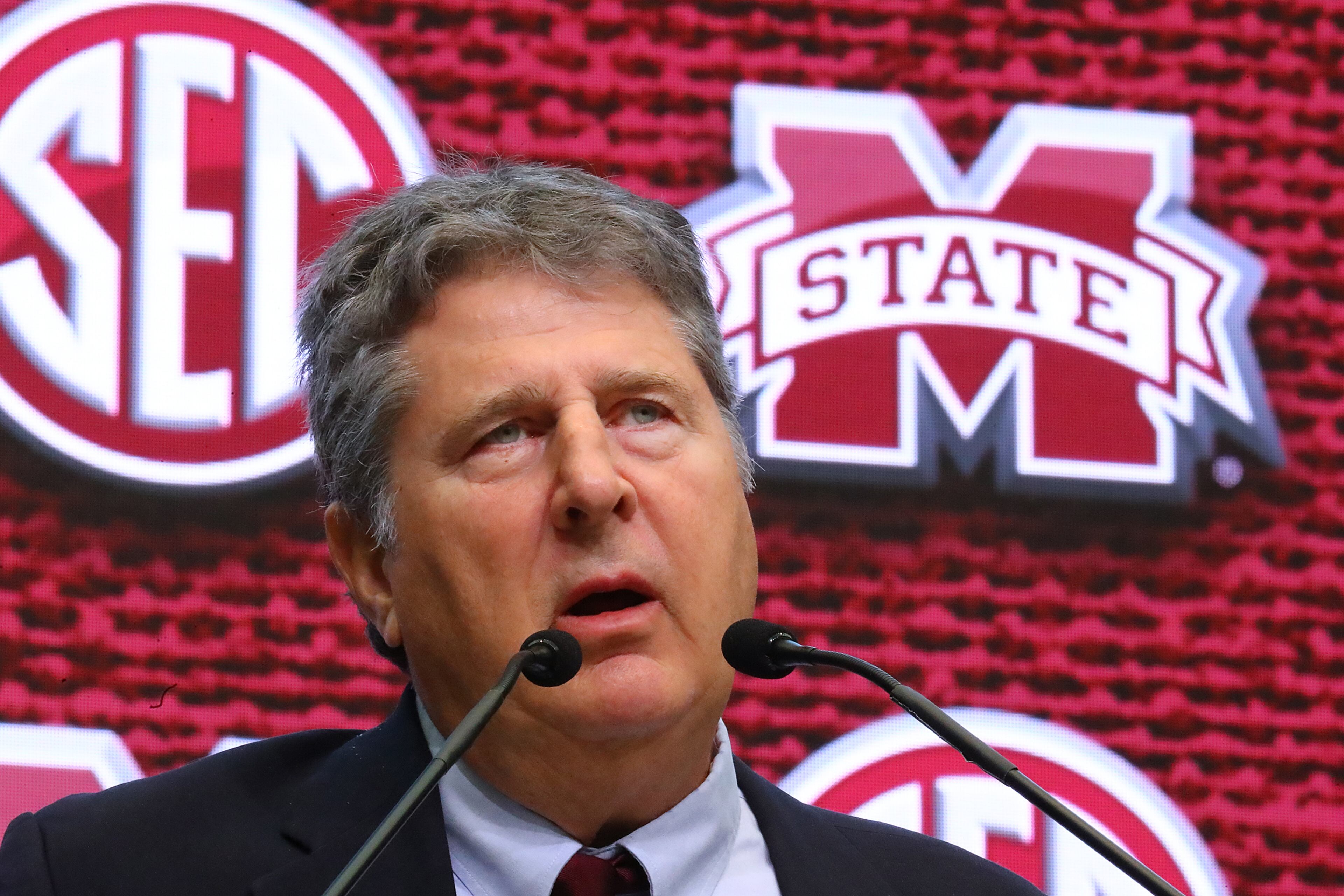 Mike Leach has a record of 11-13 in two seasons at Mississippi State. “Curtis Compton / Curtis Compton@ajc.com”