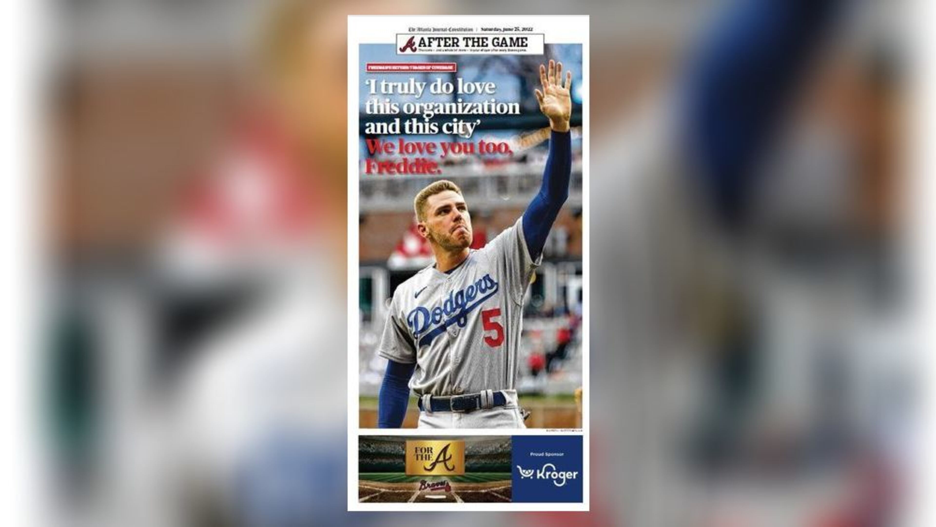 Atlanta Journal-Constitution ePaper Extra with Freddie Freeman