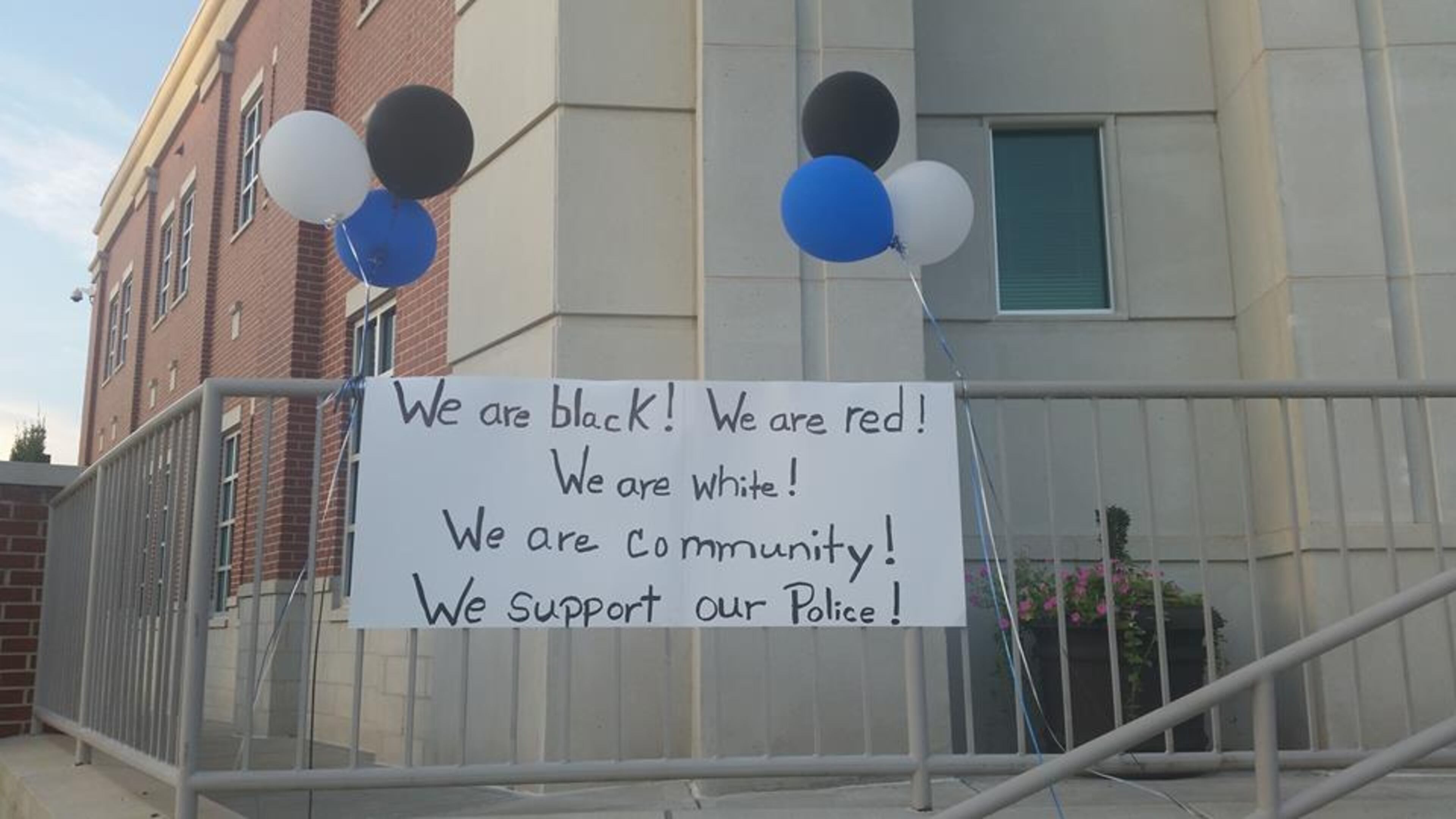 This sign was placed in front of the Snellville Police Department over the weekend. "Thank you for your support and we will continue to professionally serve everyone with respect," the department wrote on Facebook. (Facebook photo)