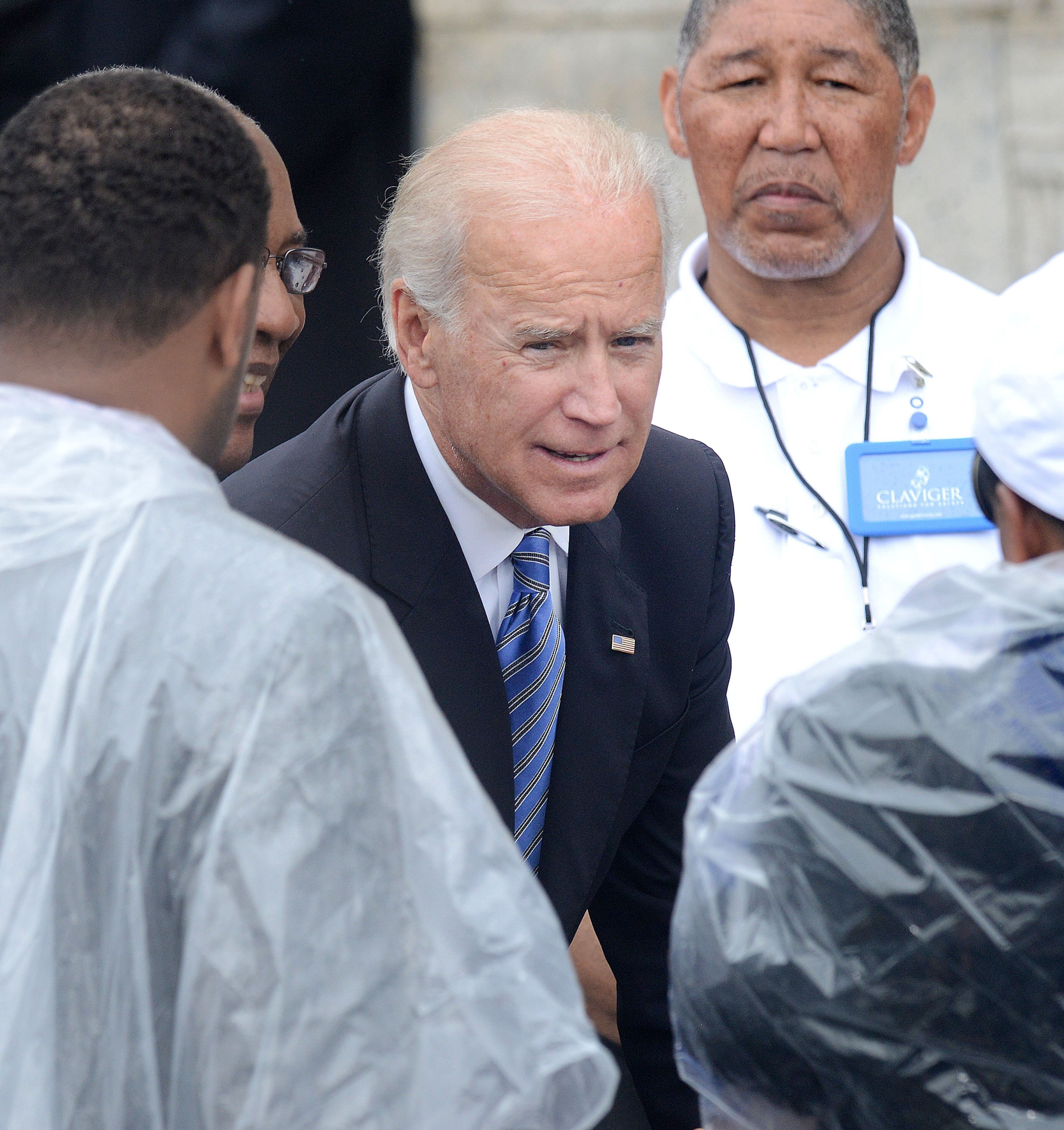Vice President Joe Biden attends the Let Freedom Ring ceremony to commemorate the 50th anniversary of the March on Washington for Jobs and Freedom at the Lincoln Memorial in Washington, D.C., Wednesday, August 28, 2013. (Olivier Douliery/Abaca Press/MCT)