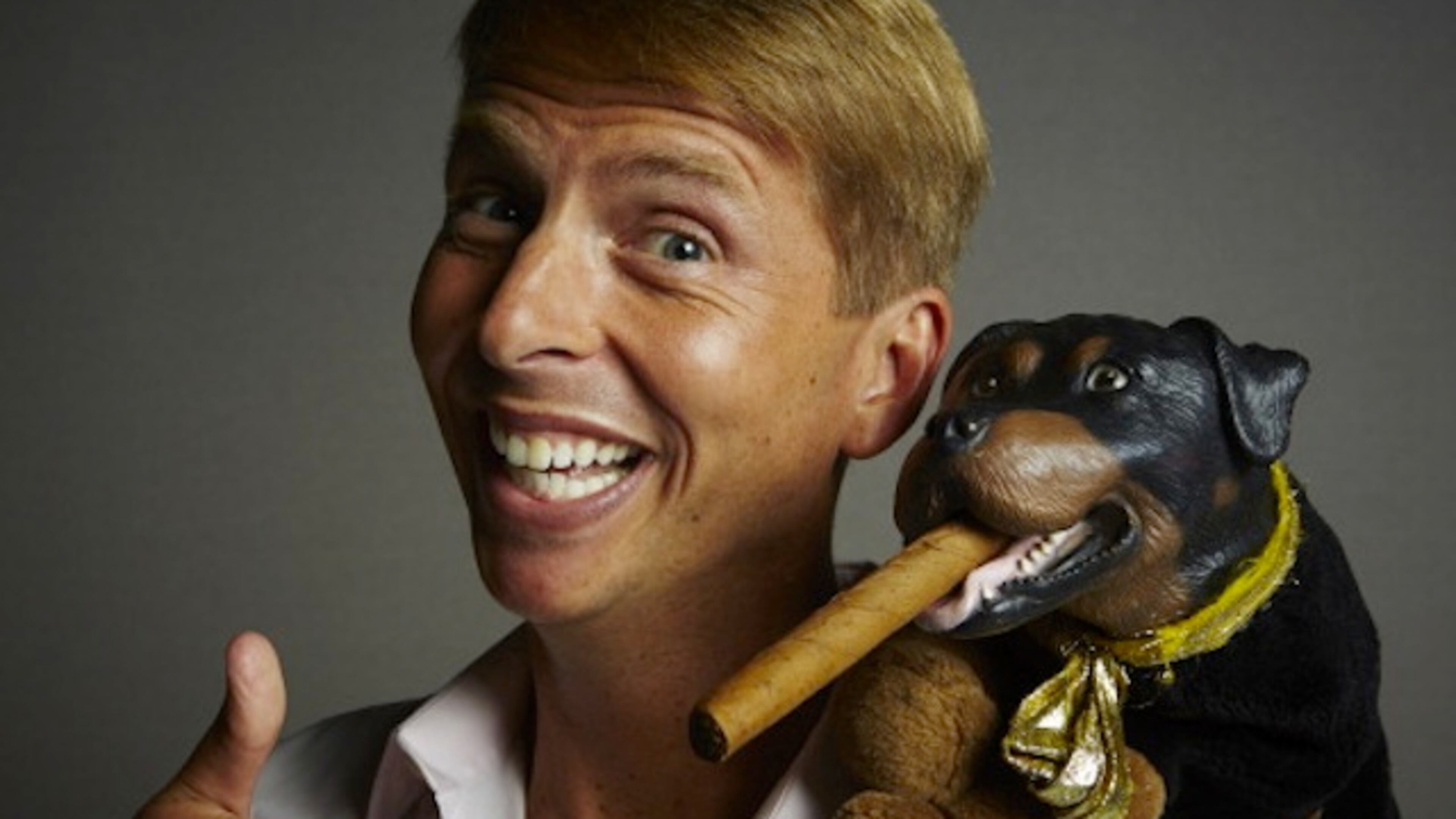 Jack McBrayer, a Conyers native, teams up with Robert Smigel's Triumph the Insult Dog for an "Alf"-like set up on Adult Swim at 11:30 p.m. starting Friday, Feb. 20, 2015. CREDIT: Adult Swim