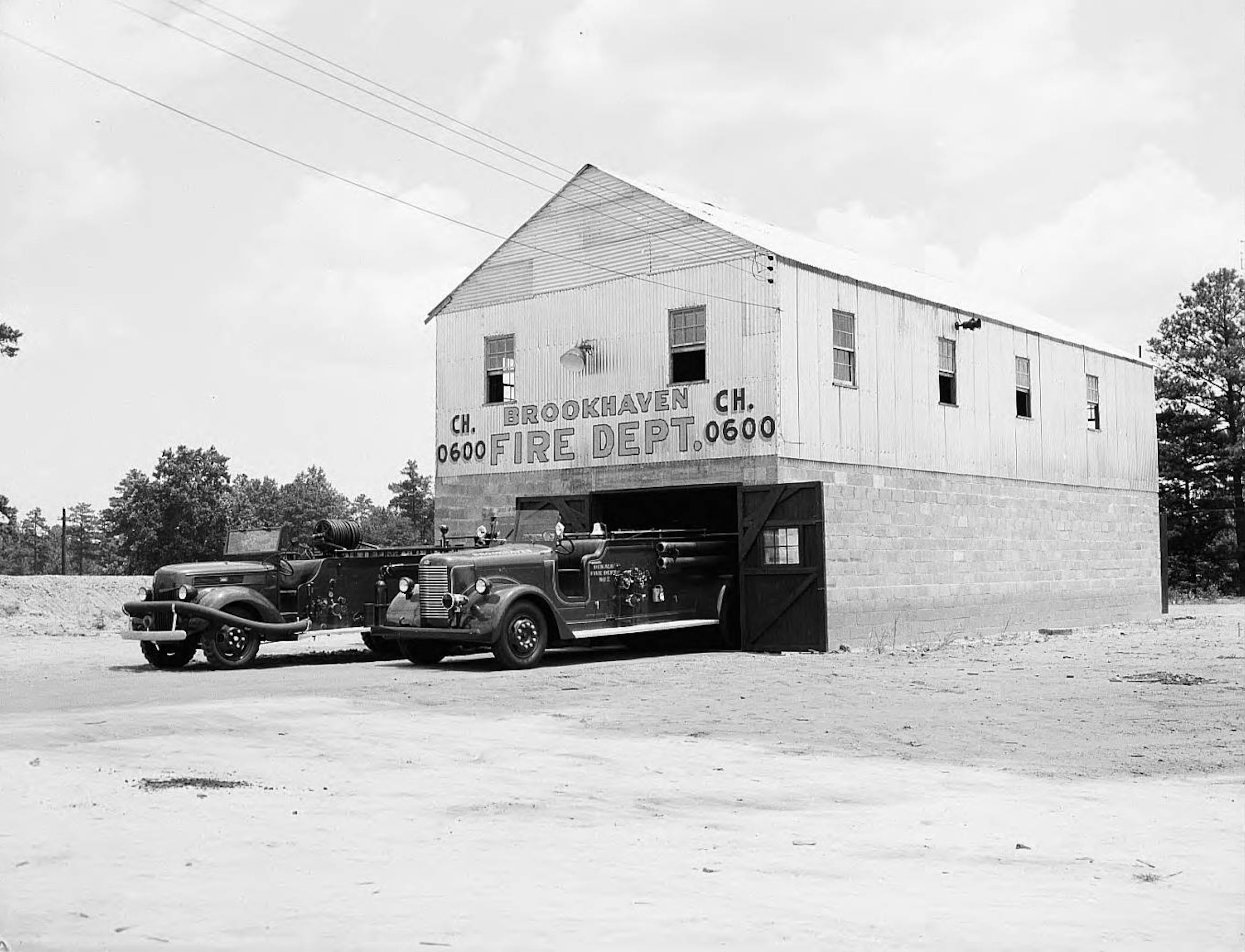 Brookhaven Fire Department in 1947. LBGPOA2-039b, Lane Brothers Commercial Photographers Photographic Collection, 1920-1976. Photographic Collection, Special Collections and Archives, Georgia State University Library.