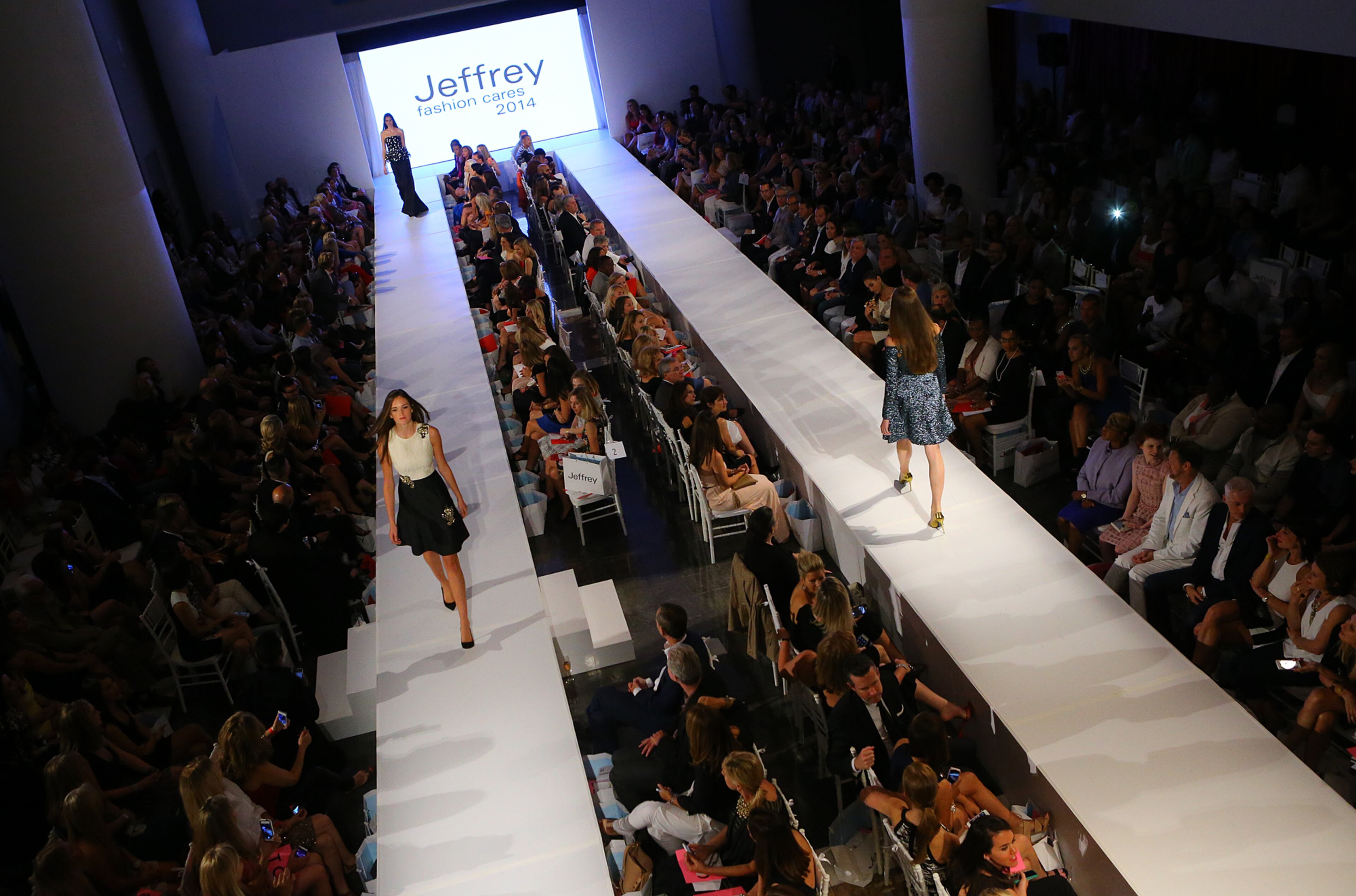 Audience members take in the fashions during the Jeffrey Cares Fashion Show Monday, Aug. 25, 2014, in Atlanta. The show raises awareness and funds for its beneficiaries the Susan G. Komen for the Cure Greater Atlanta Affiliate and the Atlanta AIDS Fund. CURTIS COMPTON / CCOMPTON@AJC.COM