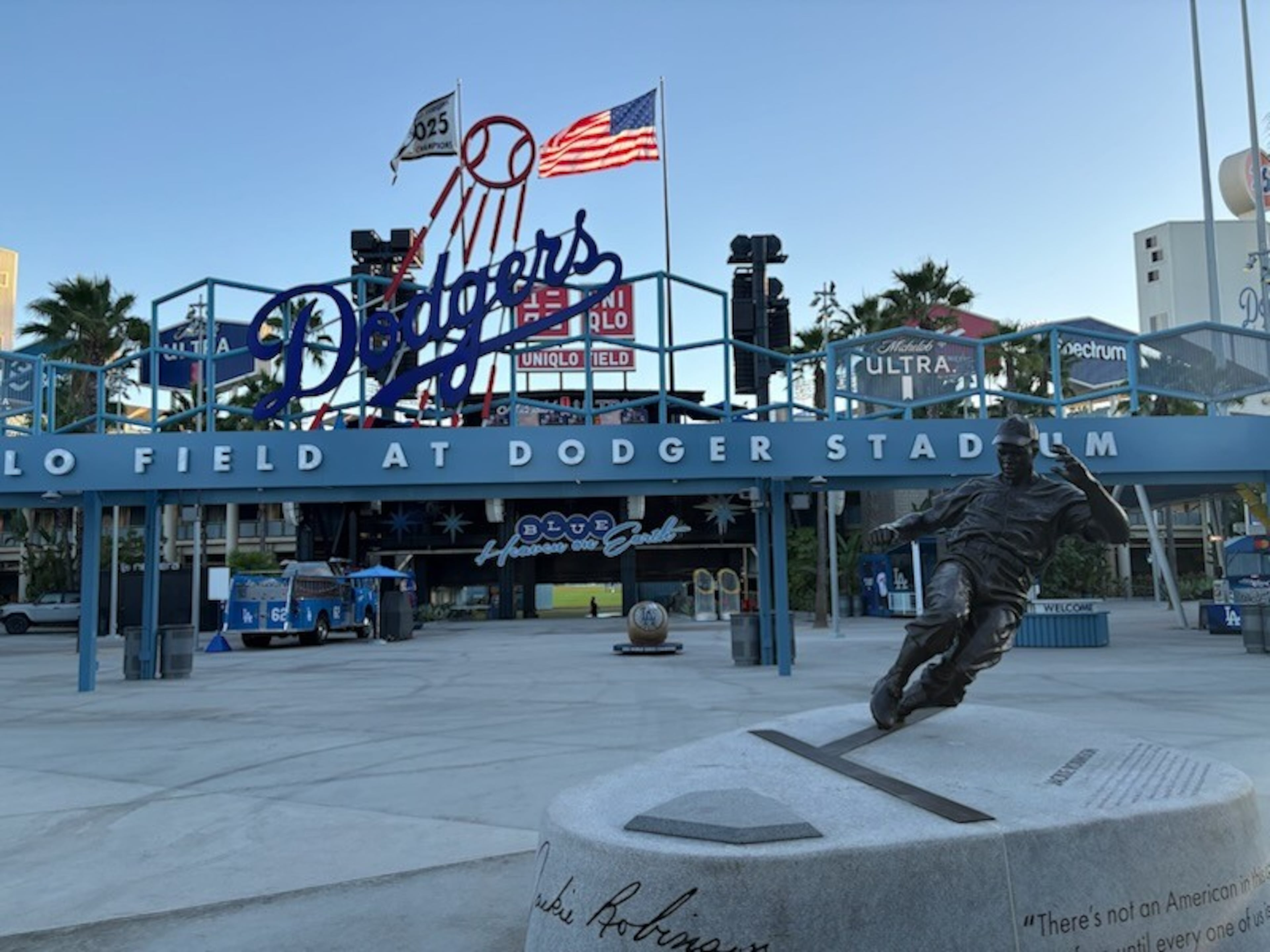 Center Field Plaza at Dodger Stadium. (Ken Sugiura/AJC)