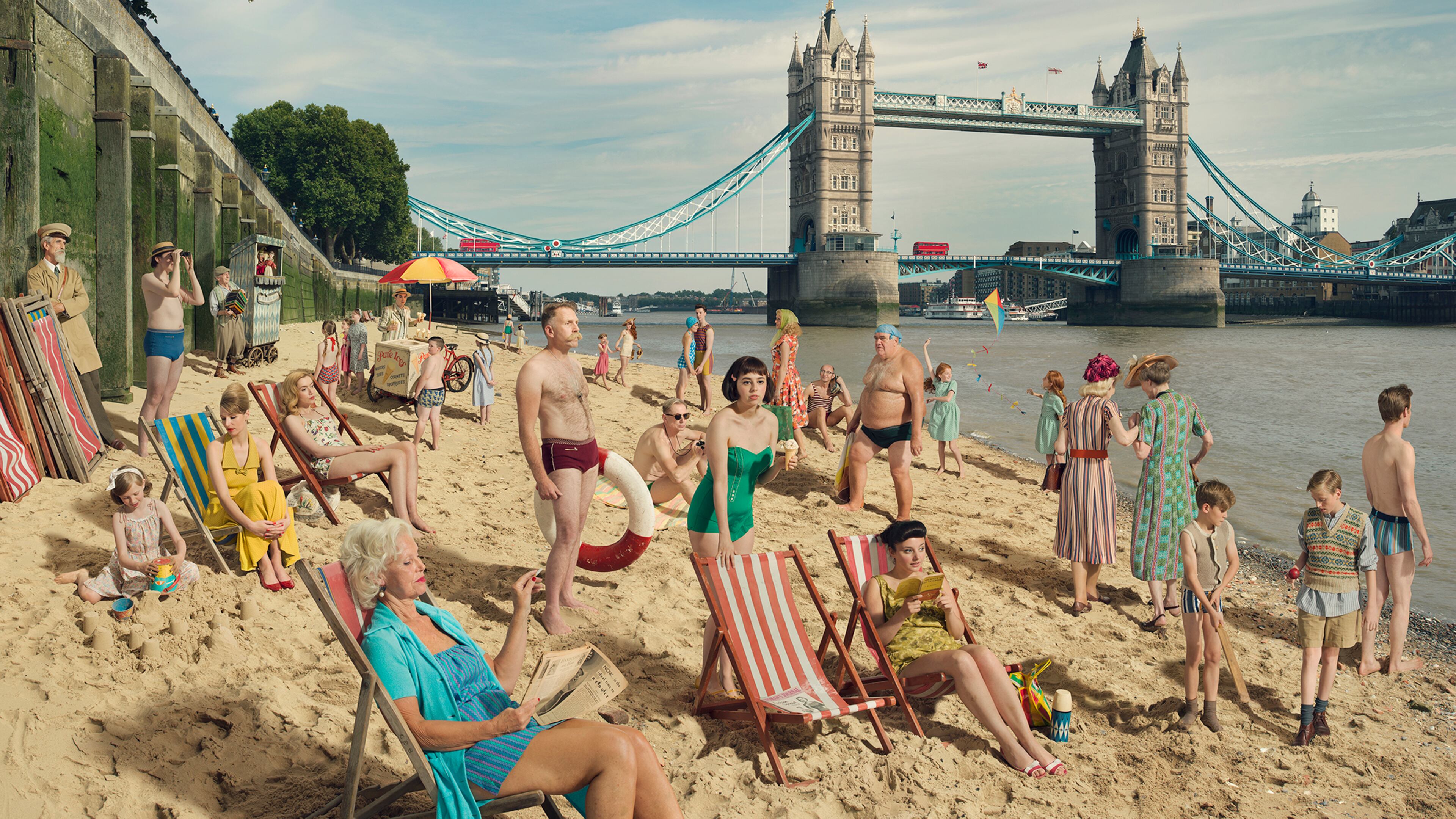 "Bathing by Tower Bridge," (2018) by British photographer Julia Fullerton-Batten.
Courtesy of Tew Galleries