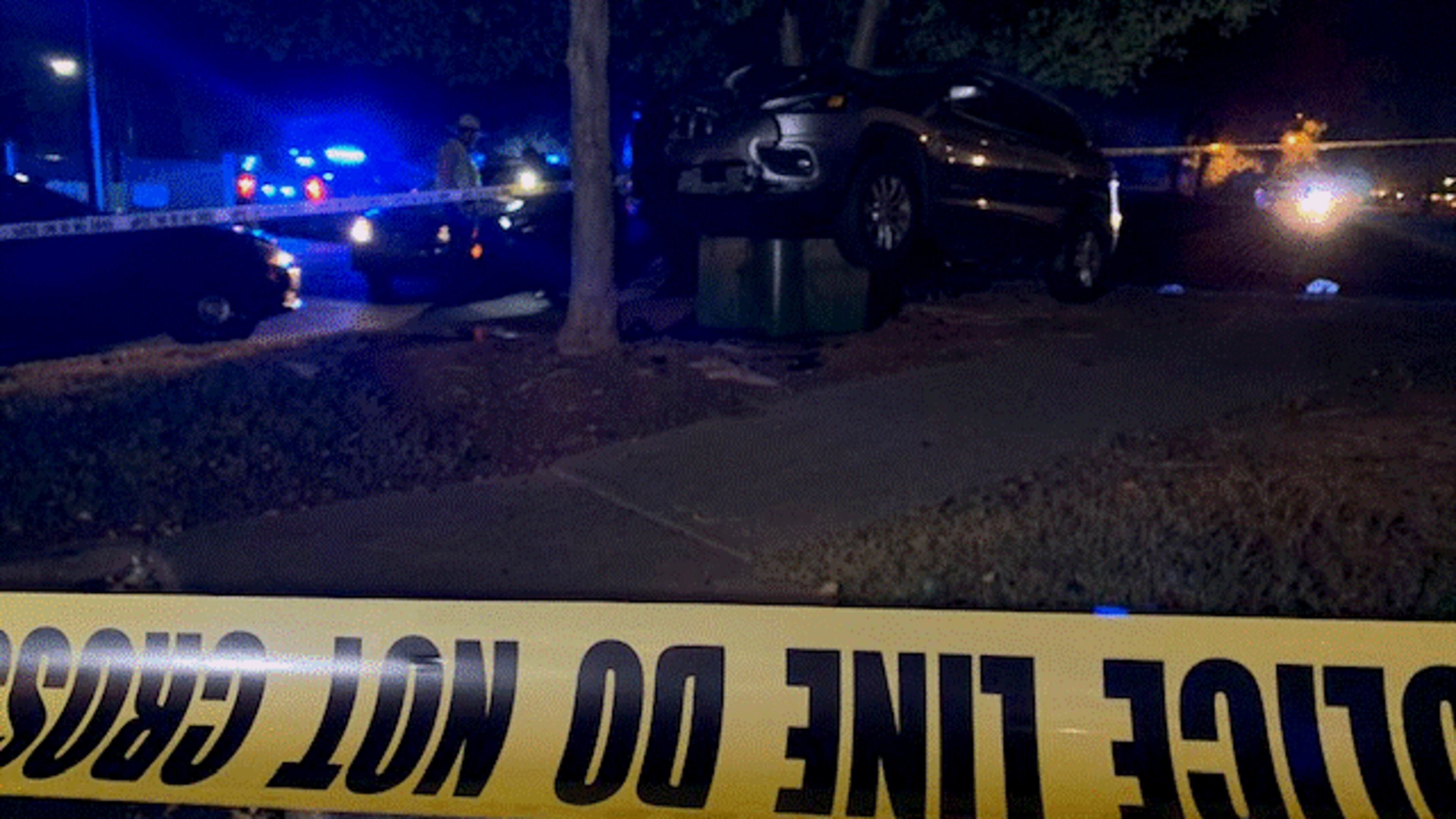 The man was found shot inside an SUV that had crashed into a utility box.