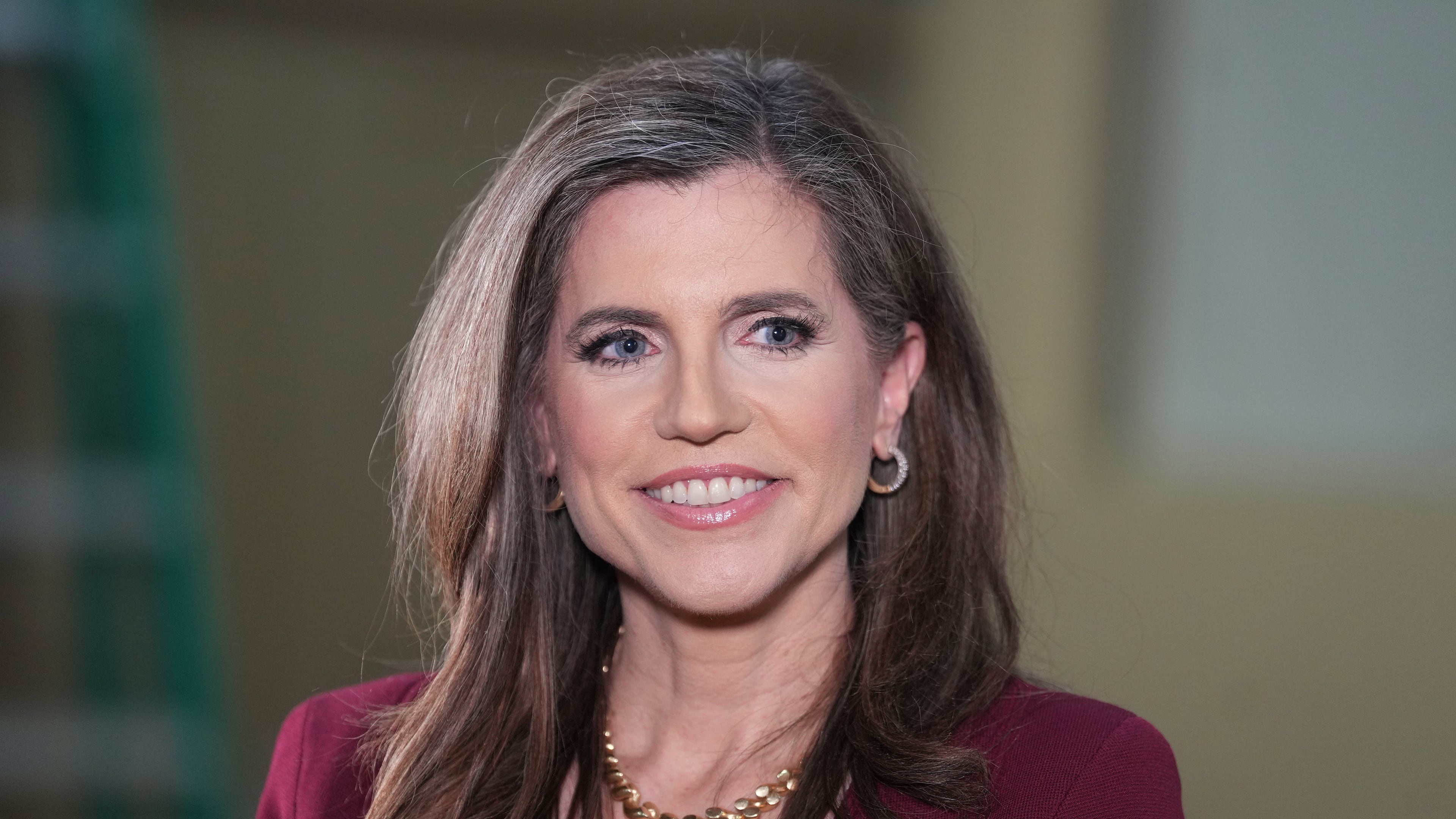 FILE - U.S. Rep. Nancy Mace, R-S.C., takes questions from reporters following a South Carolina gubernatorial GOP candidate debate on April 1, in Newberry, S.C. (AP Photo/Meg Kinnard, File)
