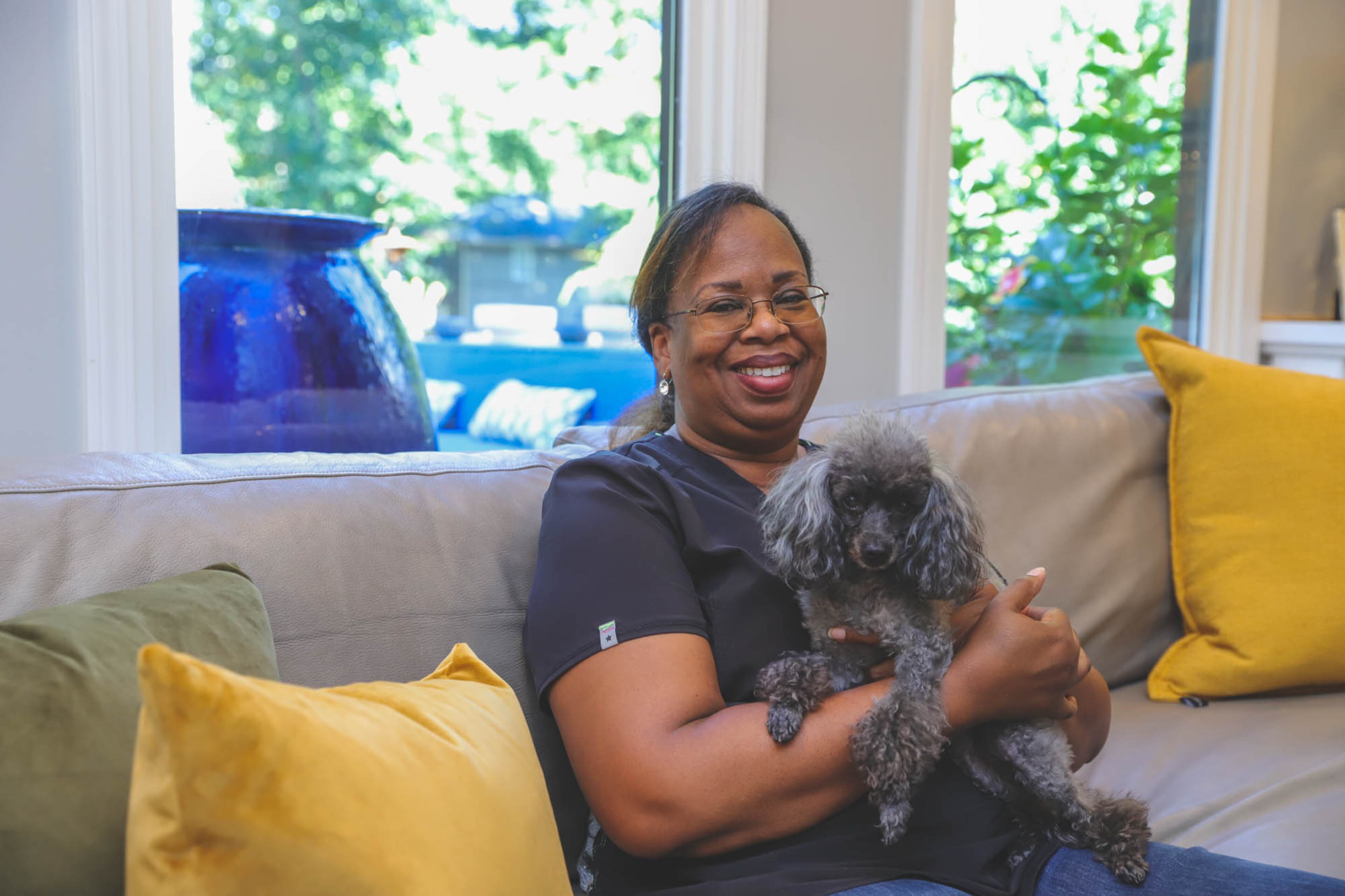 Liza Hare purchased her DeKalb County home in 2000, newly constructed, and she now lives there with her husband, Kenneth Hare, and her dog, Nayla. Text by Shannon Dominy/Photo by Reynolds Rogers