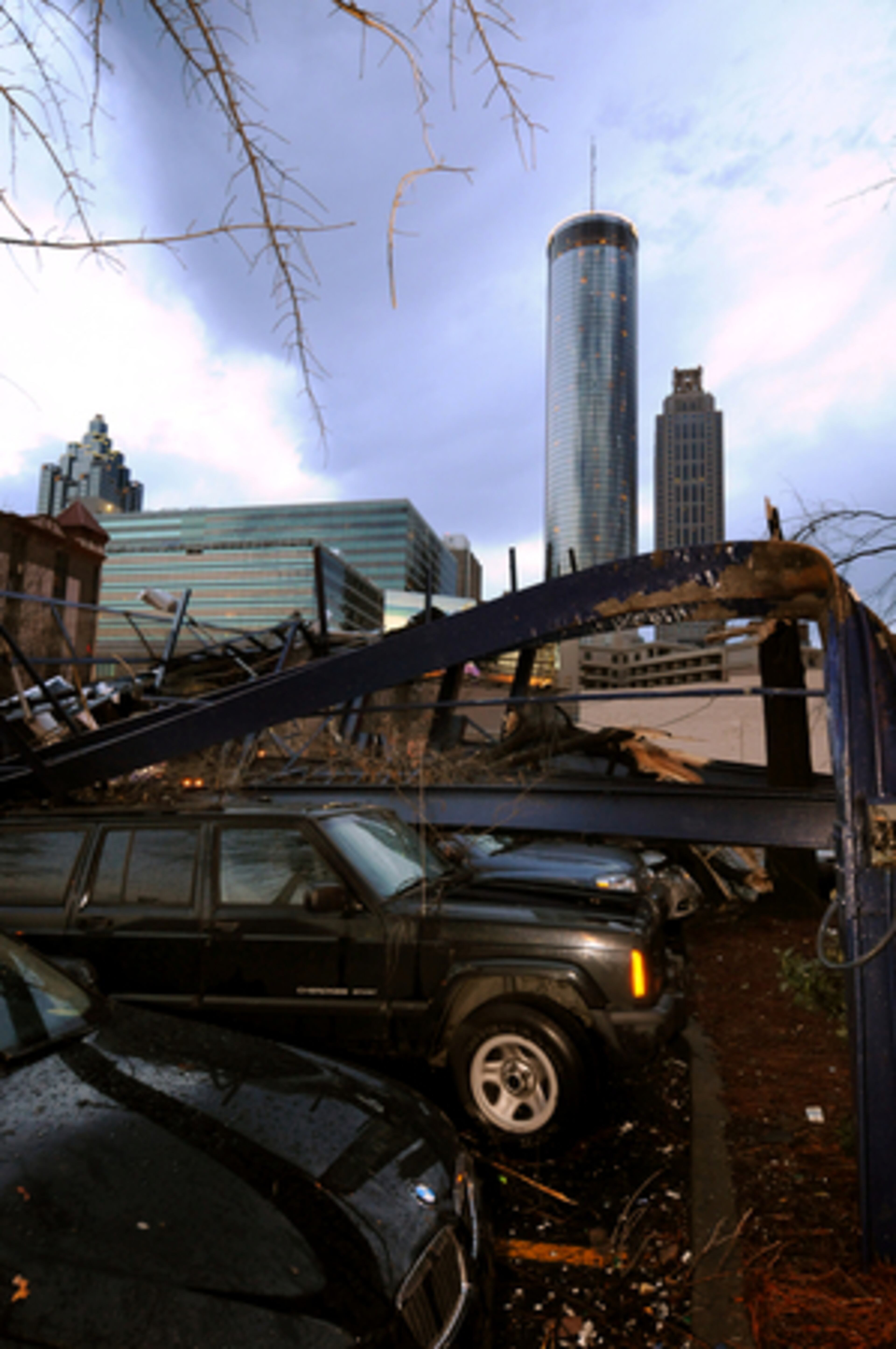 Damage was extensive around the area of Centennial Olympic Park.