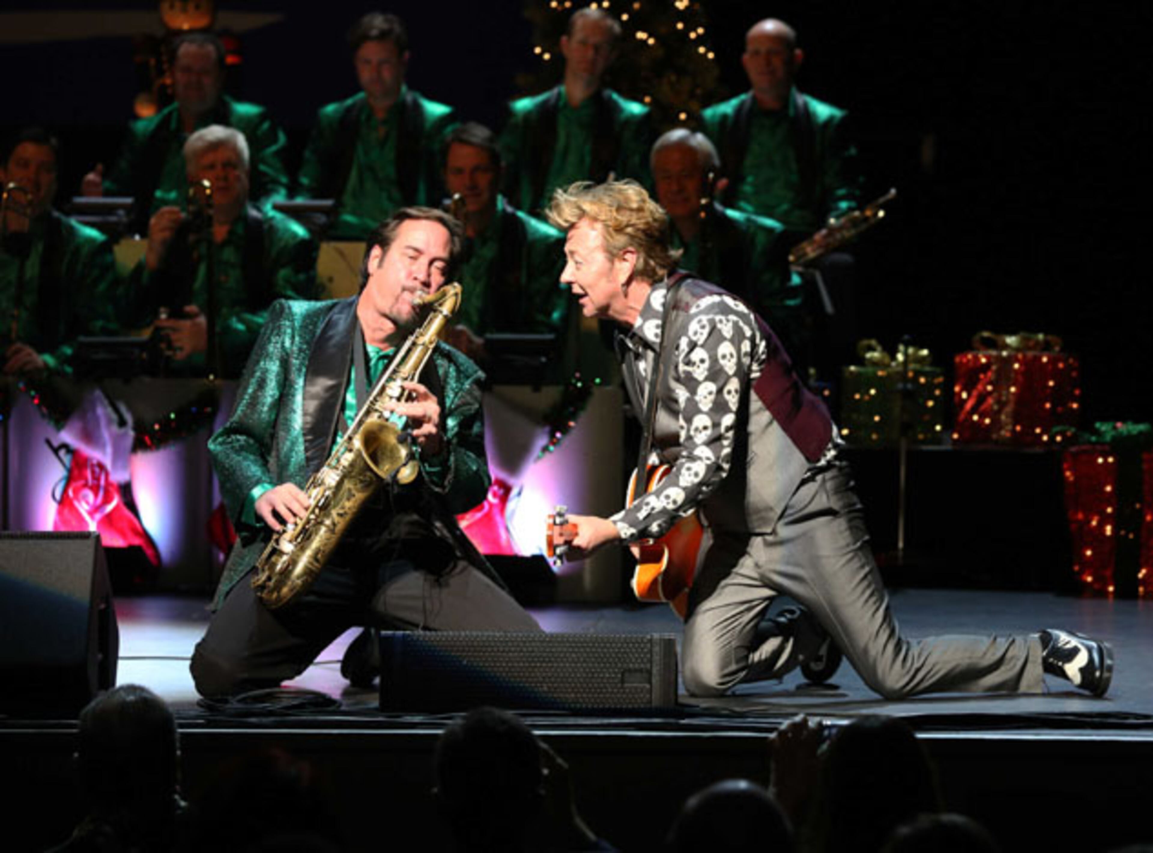 The Brian Setzer Orchestra performed Saturday, Dec. 5, 2015 at a sold-out Cobb Energy Centre in Atlanta as part of its annual Christmas Rocks concert. Robb D. Cohen/ RobbsPhotos.com