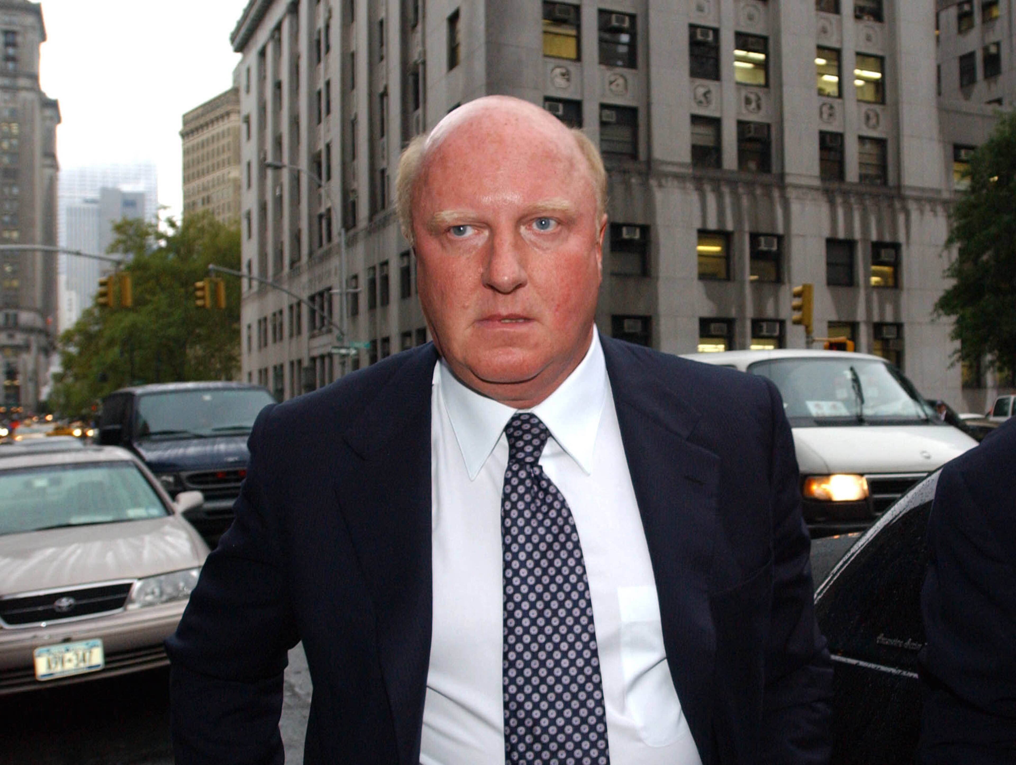 Dennis Kozlowski, former CEO of Tyco International arrives at criminal court in New York, Friday, Sept. 27, 2002. Kozlowski was indicted on tax evasion, charged with avoiding more than $1 million in sales tax on $ 13 million in art he purchased. (AP Photo/ Louis Lanzano)