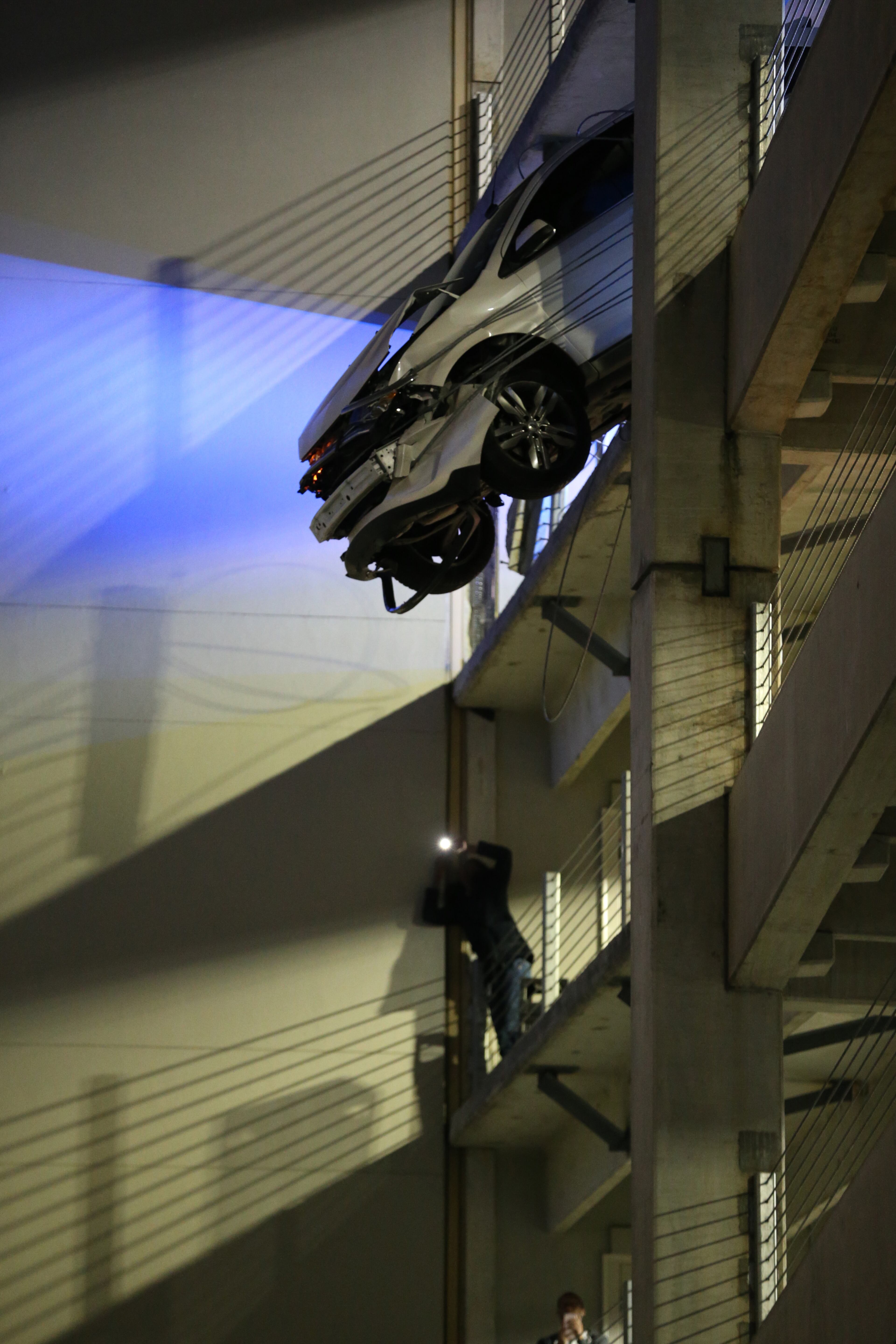 No one was inside the vehicle when it was found, according to police. The driver was able to get out of the vehicle safely and was later arrested, Channel 2 Action News reported. BEN GRAY/AJC