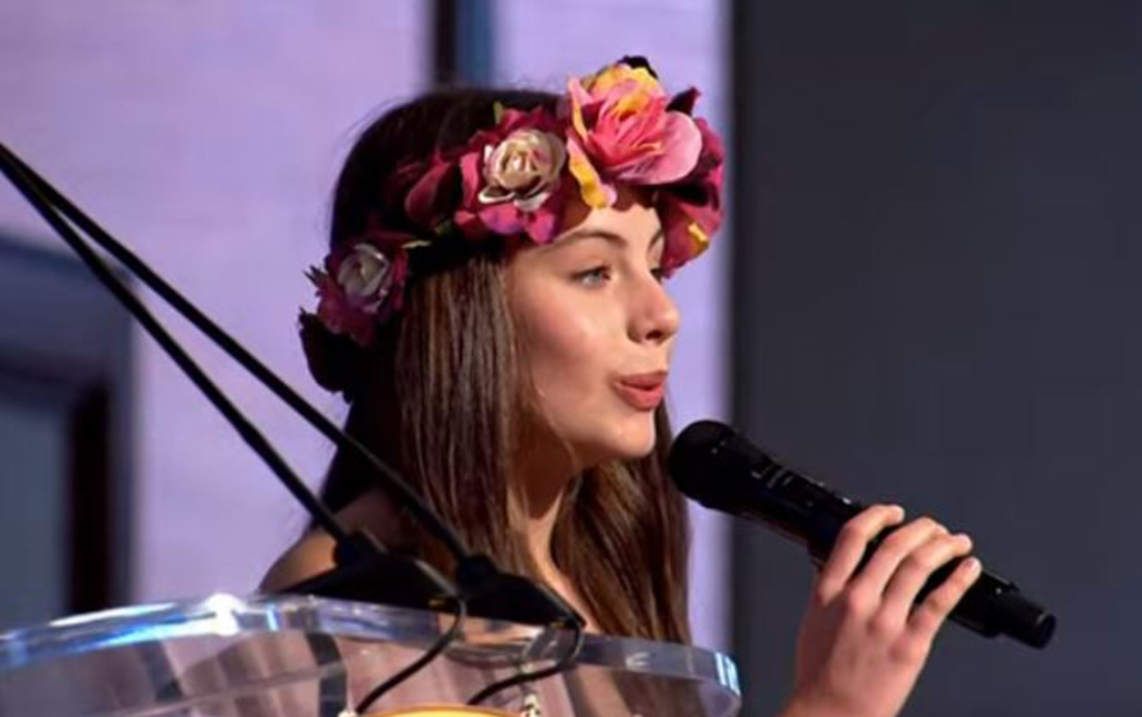 Emanne Beasha performs at the Martin Luther King Jr. Beloved Community Commemorative Service at the church on Monday, Jan. 17, 2022. (Photo: King Center livestream)