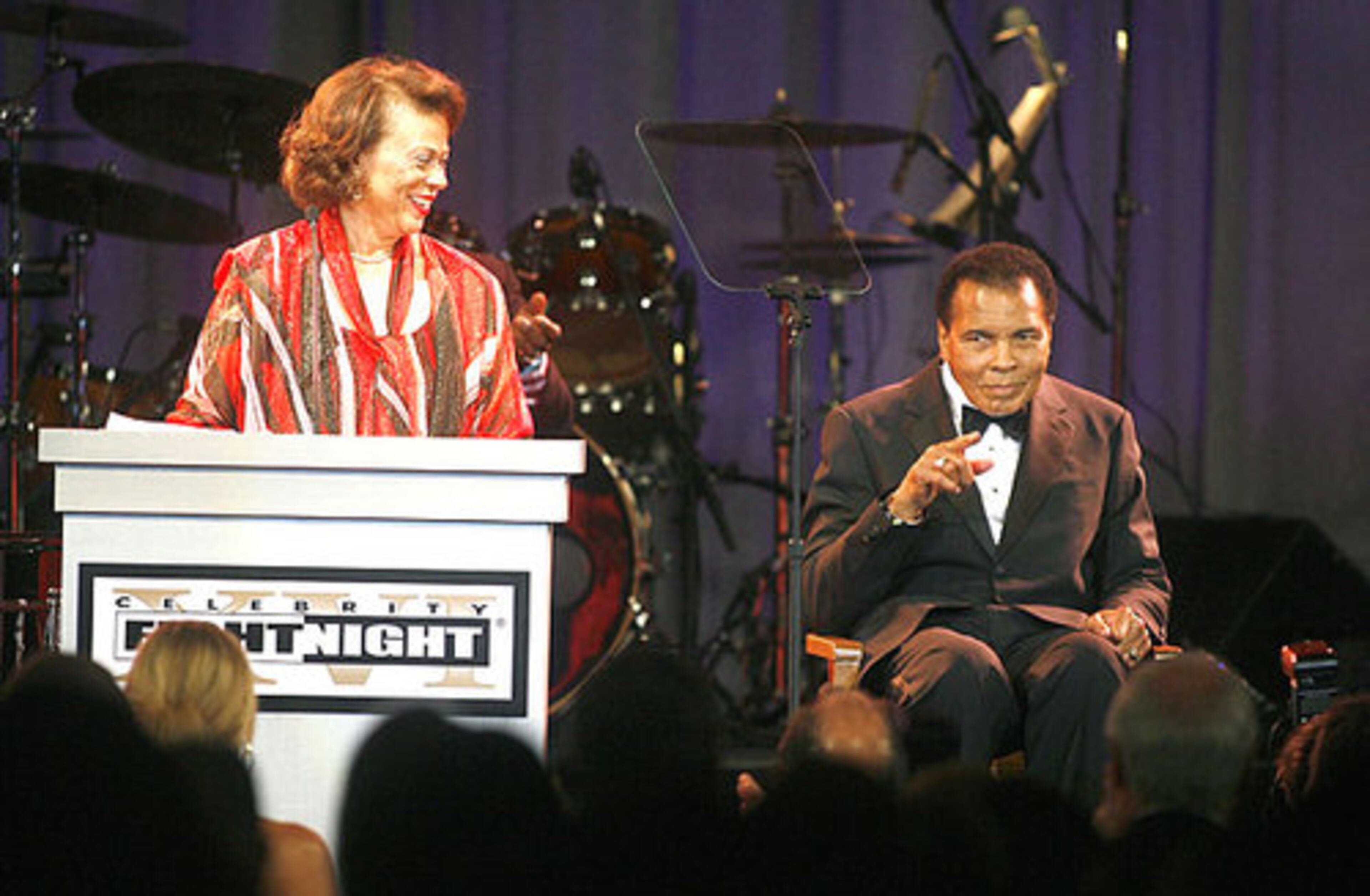 Muhammad Ali and his wife Lonnie presided over the 16th Annual Celebrity Fight Night Saturday in Phoenix, Ariz. The event raises money for a number of charities.
