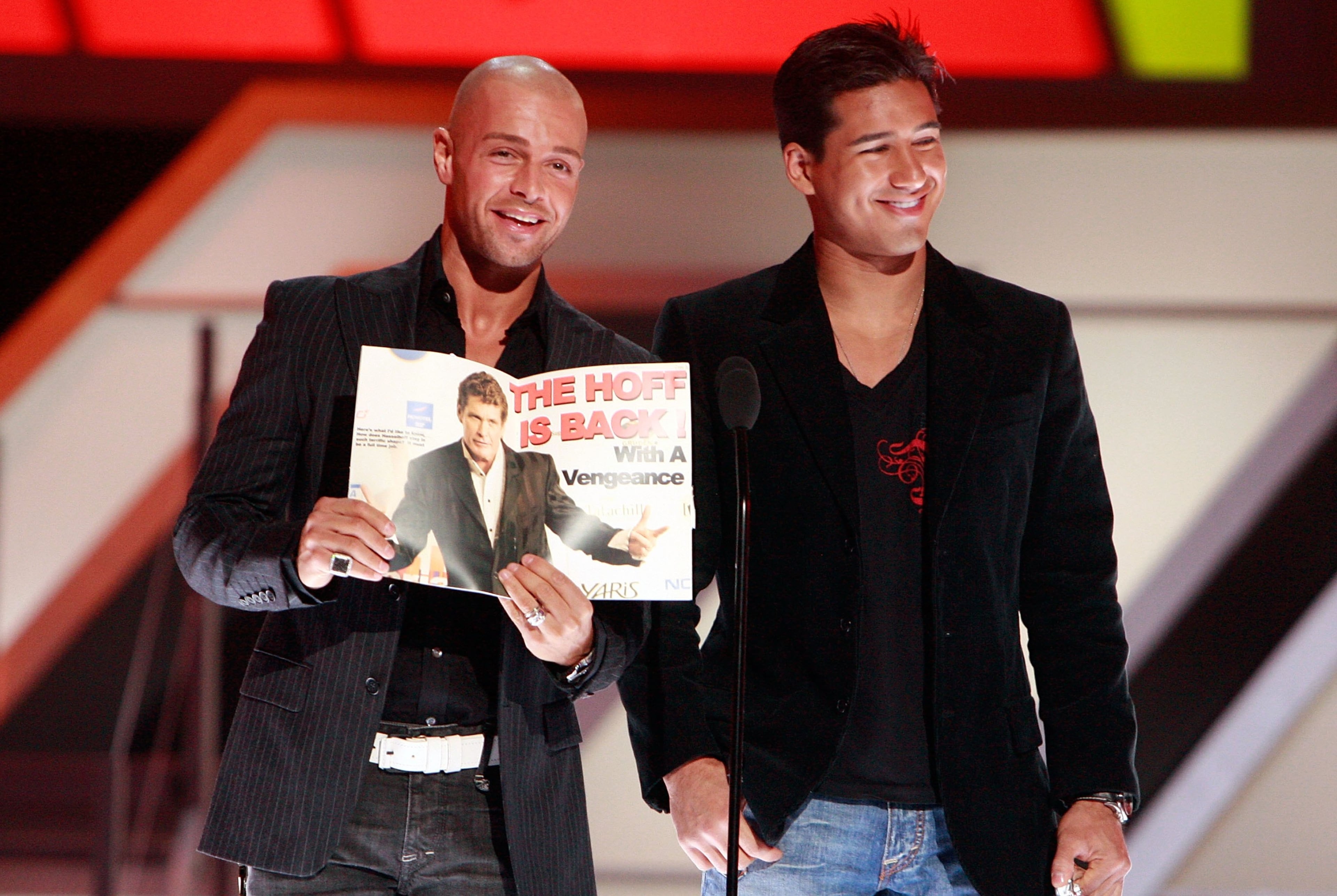 Actors Joey Lawrence (left) and Mario Lopez present the award for Big Comeback onstage during the VH1 Big in '06 Awards held at Sony Studios on Dec. 2, 2006, in Culver City, Calif.